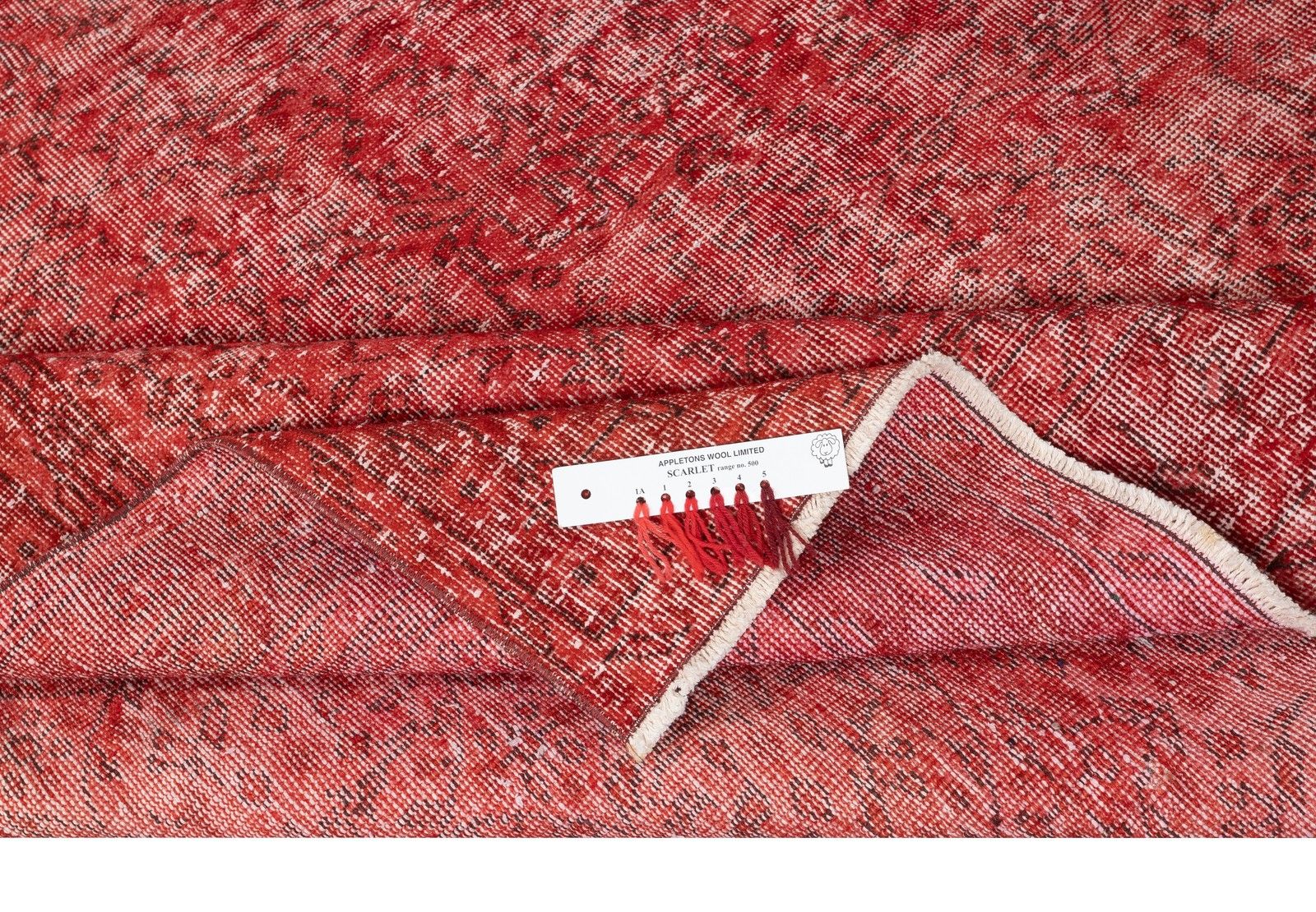 6.4x9.5 Ft Hand Knotted Turkish Rug. Vintage Overdyed Red Area Rug For Interiors photo for sale