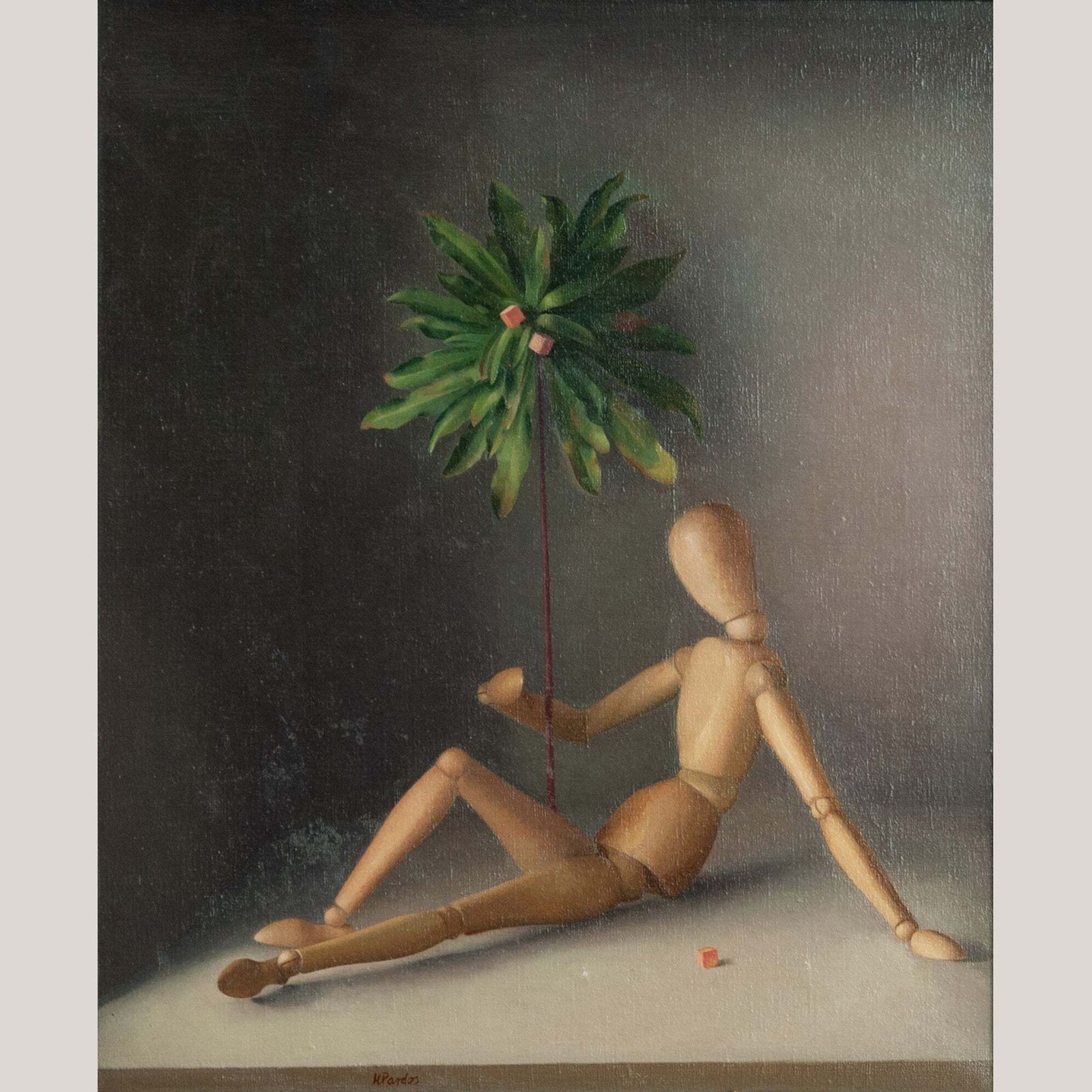 Articulated Mannequin With Palm Leaf – Hermógenes Pardo Ruiz