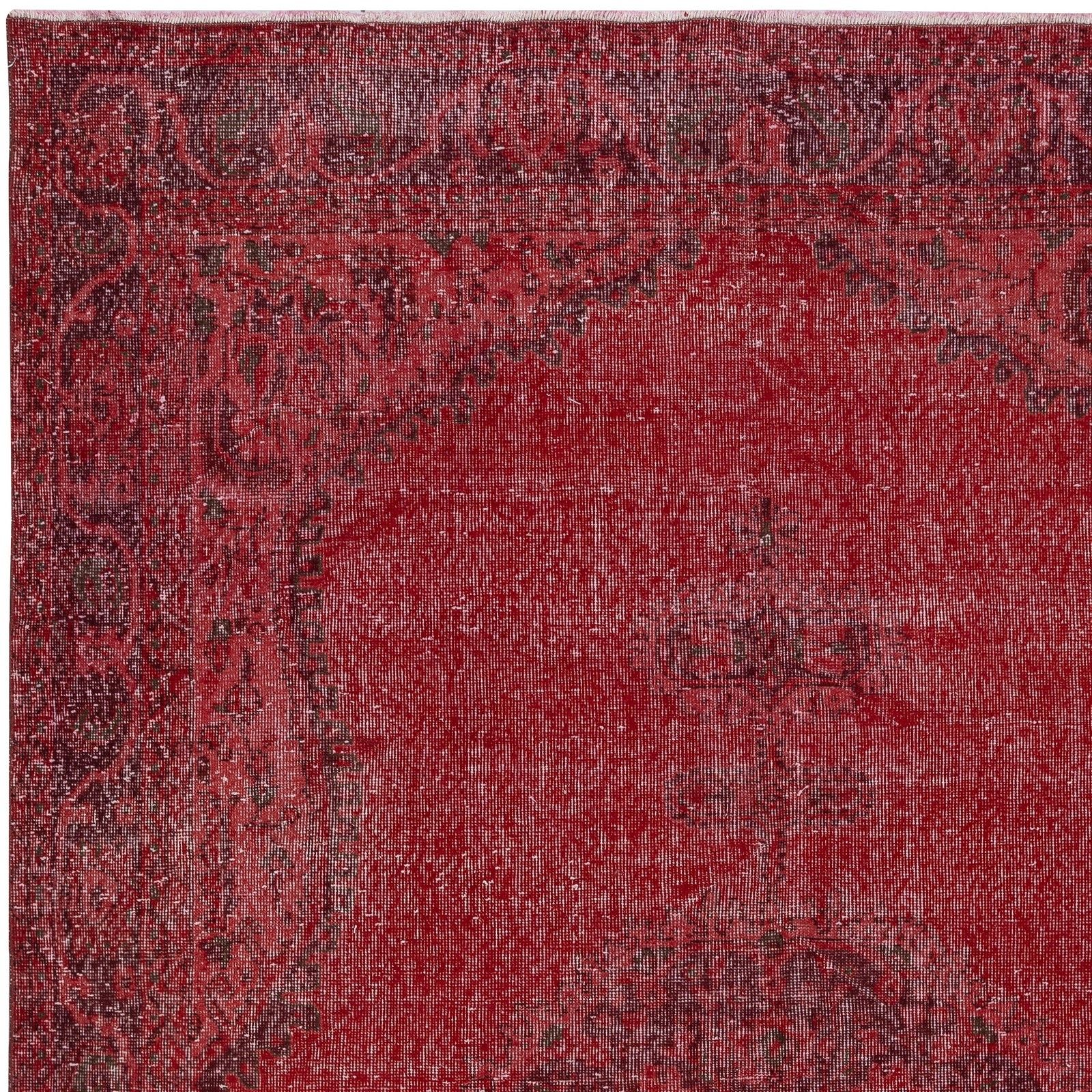 6.8x10.7 Ft Vintage Red Area Rug. Handmade Turkish Rug For Contemporary Spaces photo 830.0
