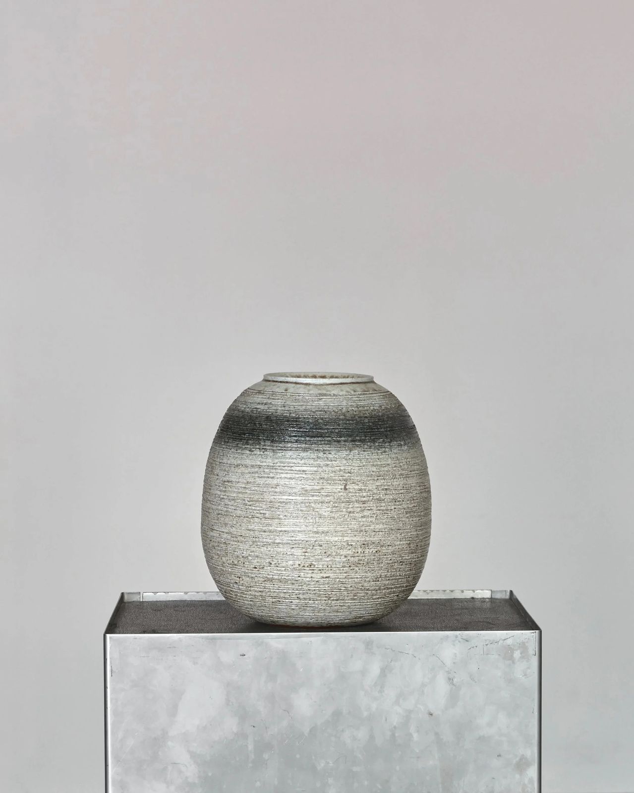 Two Tone Japanese Studio Ceramic Vessel