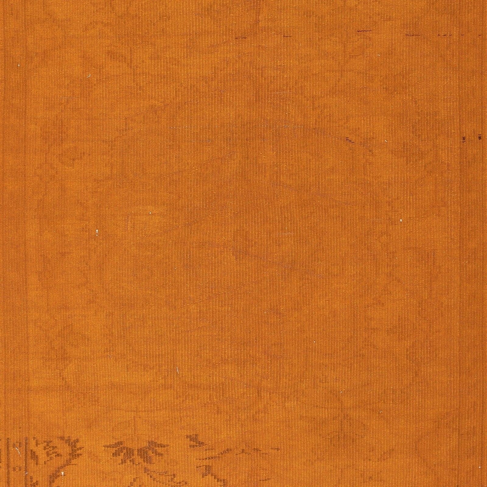 6x9 Ft Handmade Turkish Rug. Vintage Orange Redyed Carpet For Living Room photo Textiles