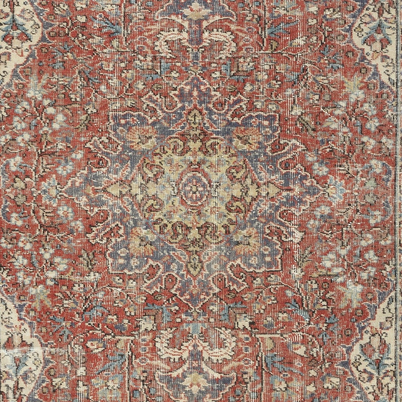 5.2x8.4 Ft Traditional Handmade Turkish Vintage Rug For Living Room Or Bedroom photo Textiles
