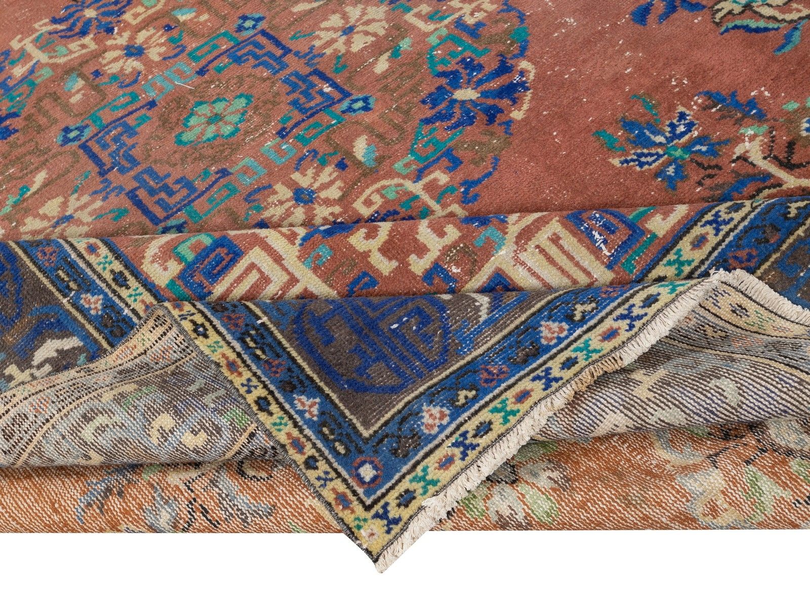 8x11.3 Ft Traditional Hand Knotted Vintage Turkish Red Area Rug For Home Decor photo for sale