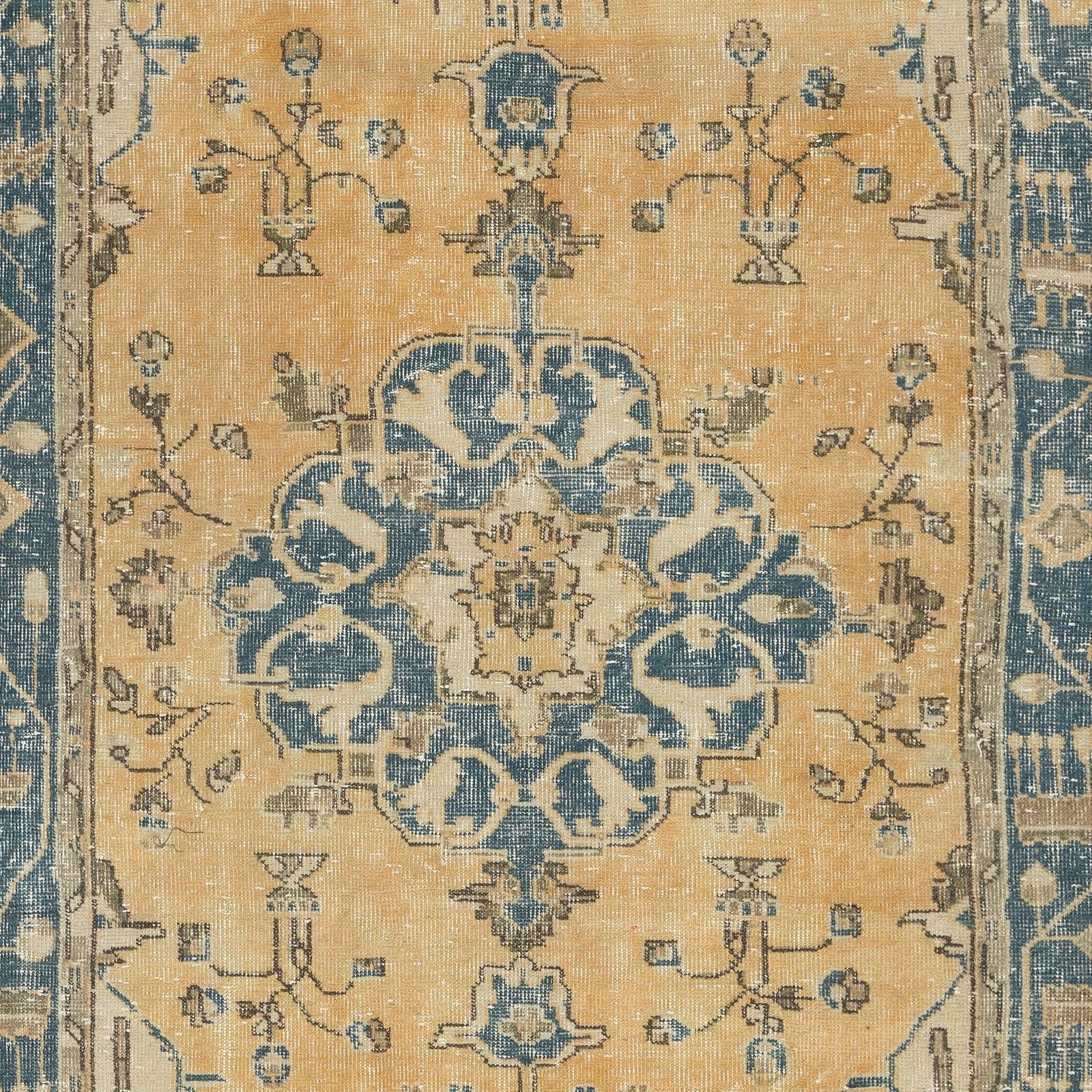 5x8 Ft Farmhouse Style Vintage Turkish Rug. Handmade Carpet For Country Homes photo Textiles