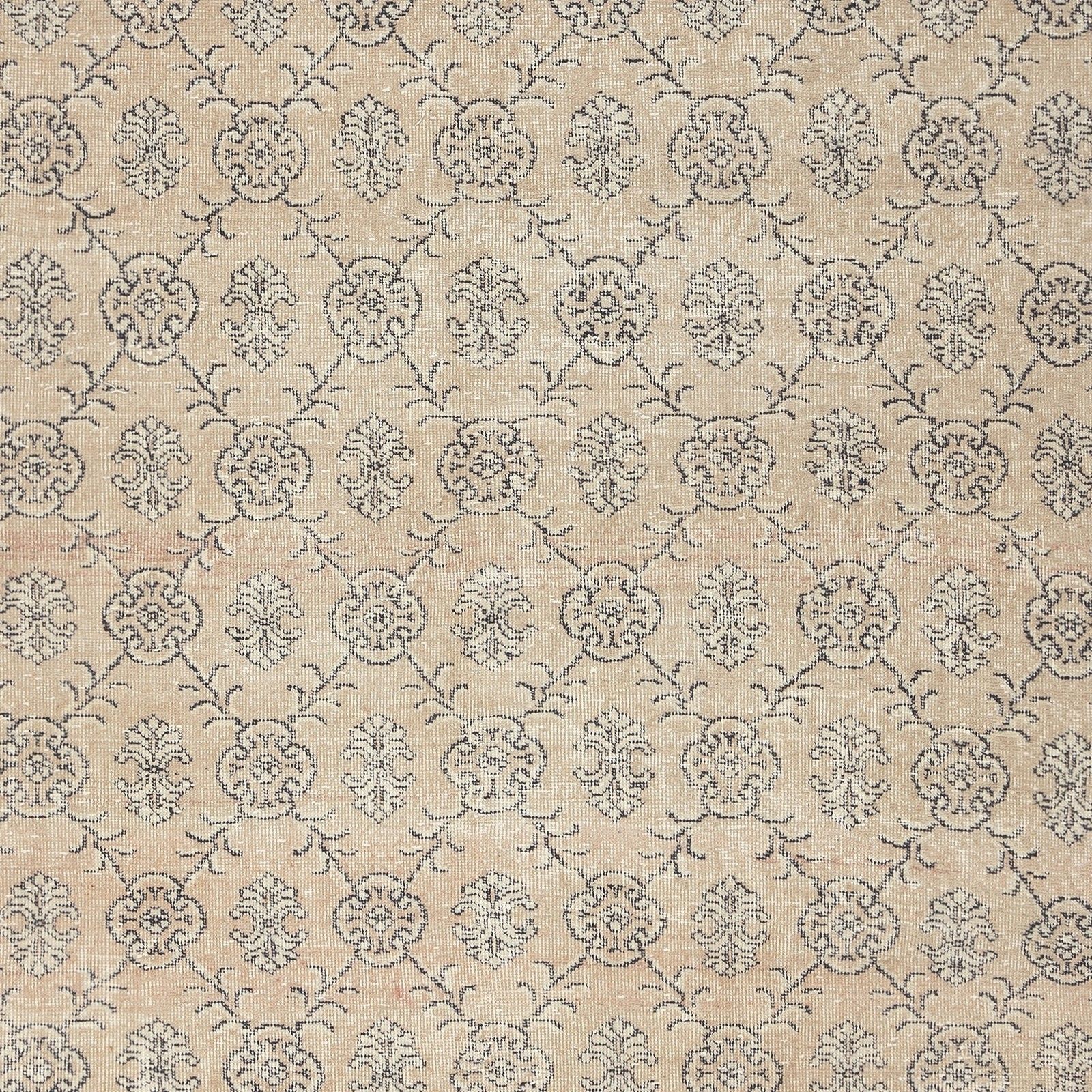 6.4x10.7 Ft Vintage Turkish Handknotted Wool Rug. Floral Patterned Area Carpet photo Textiles