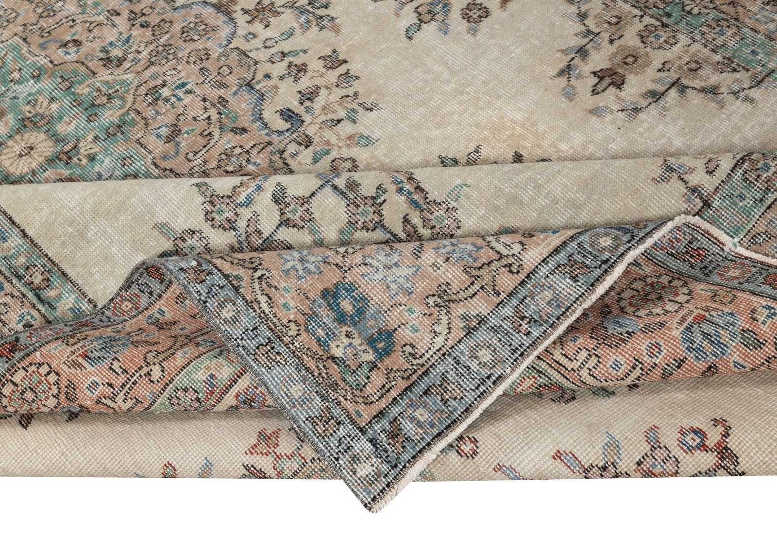 6.7x10.8 Ft Vintage Floral Turkish Area Rug For Country Farmhouse Decoration photo for sale