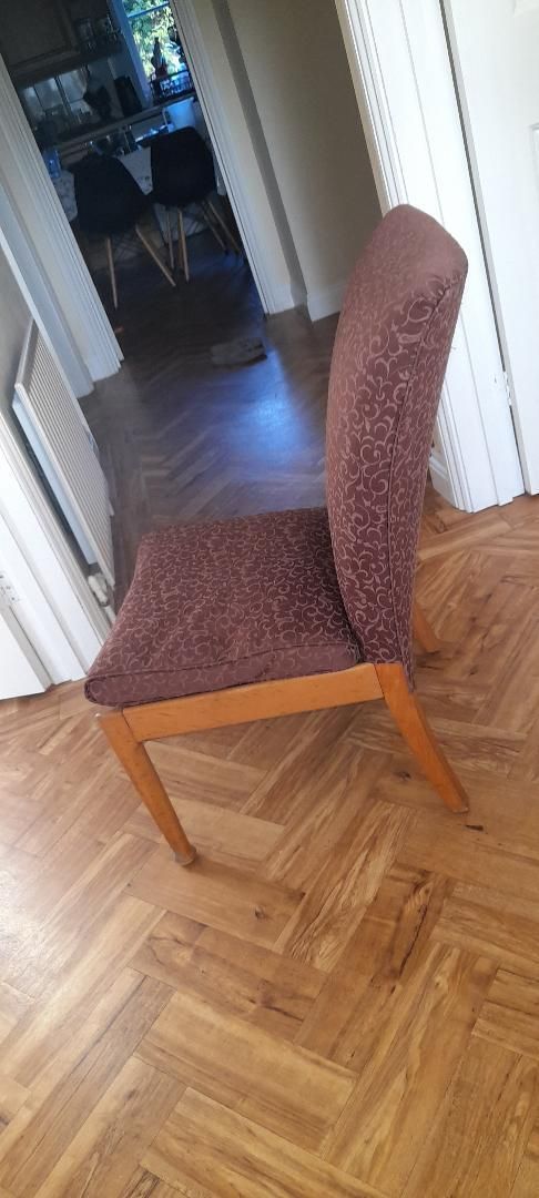 Parker Knoll 747 Vintage Mid Century Brown Cocktail Bedroom Chair Light Oak photo for sale