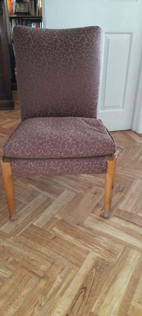 Parker Knoll 747 Vintage Mid Century Brown Cocktail Bedroom Chair Light Oak photo 95.0
