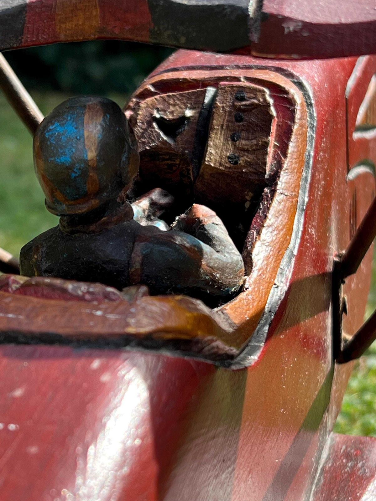 Francesco Baracca Spad S XIII. Italy. Red Baron. 1940’s. Original Hand Painted. photo vinterior