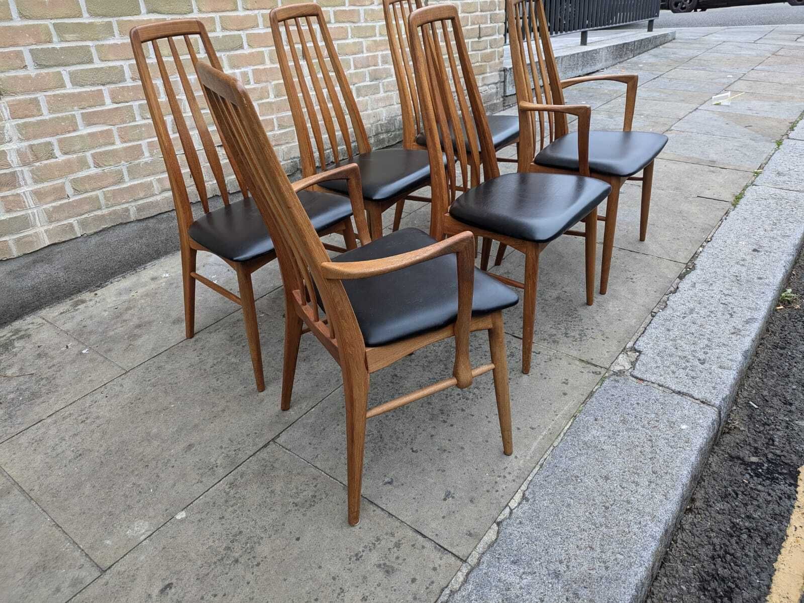 Mid Century Danish Teak Dining Chairs Designed Niels Koefoed Set Of 6 photo furniture