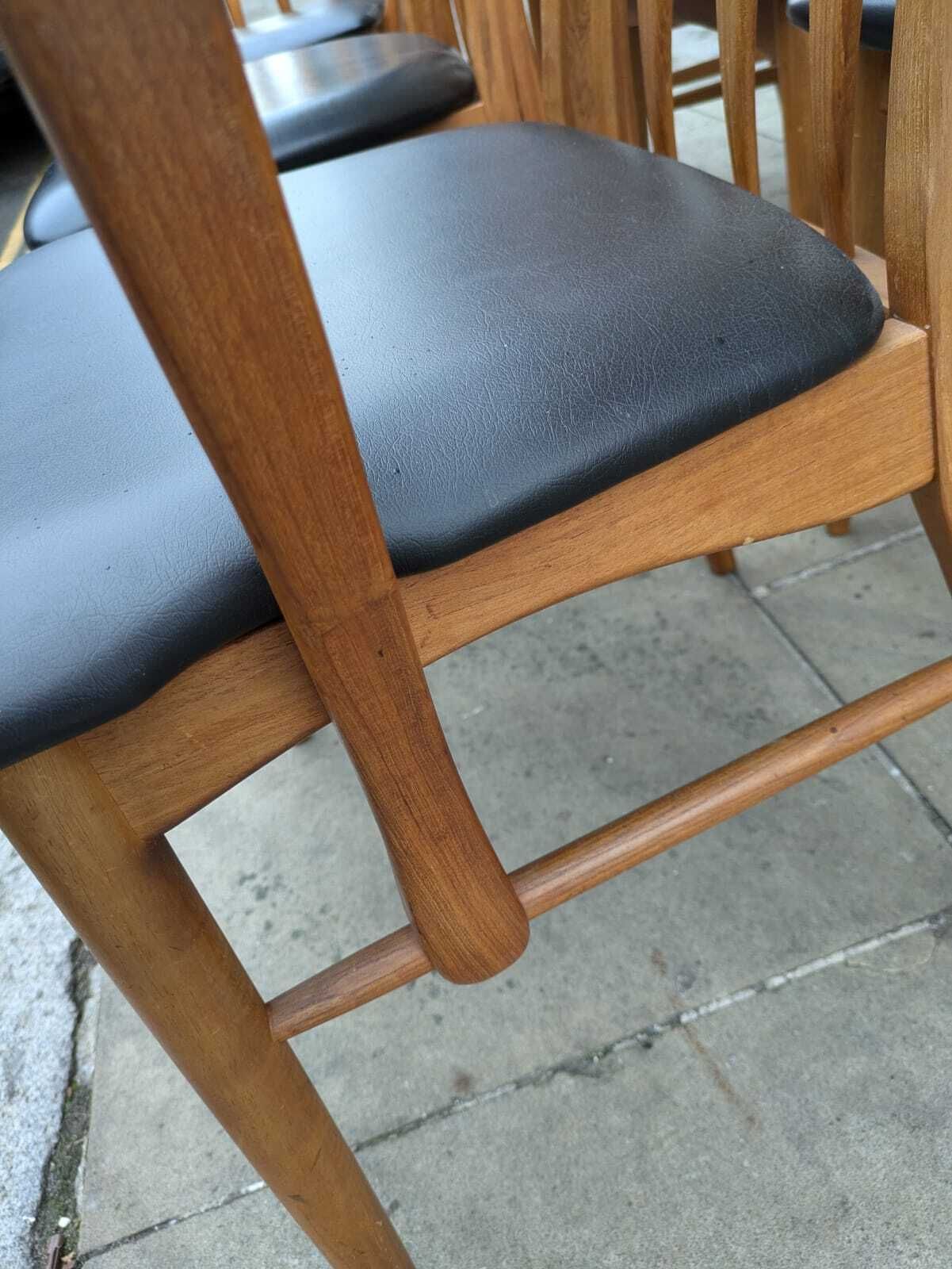 Mid Century Danish Teak Dining Chairs Designed Niels Koefoed Set Of 6 photo vinterior