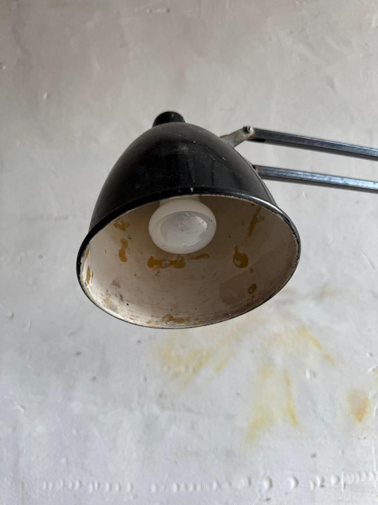 Vintage Industrial Articulated Desk Lamp In Black, 1950s photo Lighting