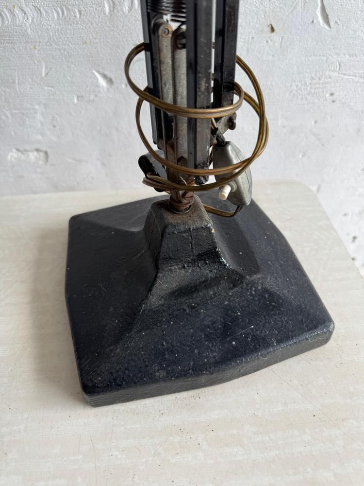 photo furniture Vintage Industrial Articulated Desk Lamp In Black, 1950s