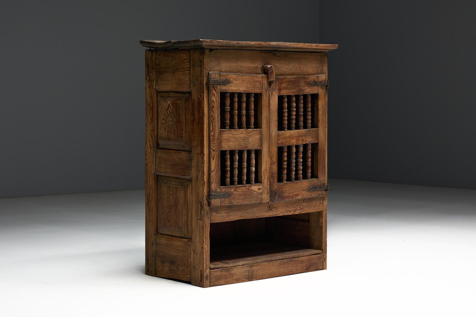 Rural Art Populaire Pantry Cabinet, Spain, 19th Century photo vintage