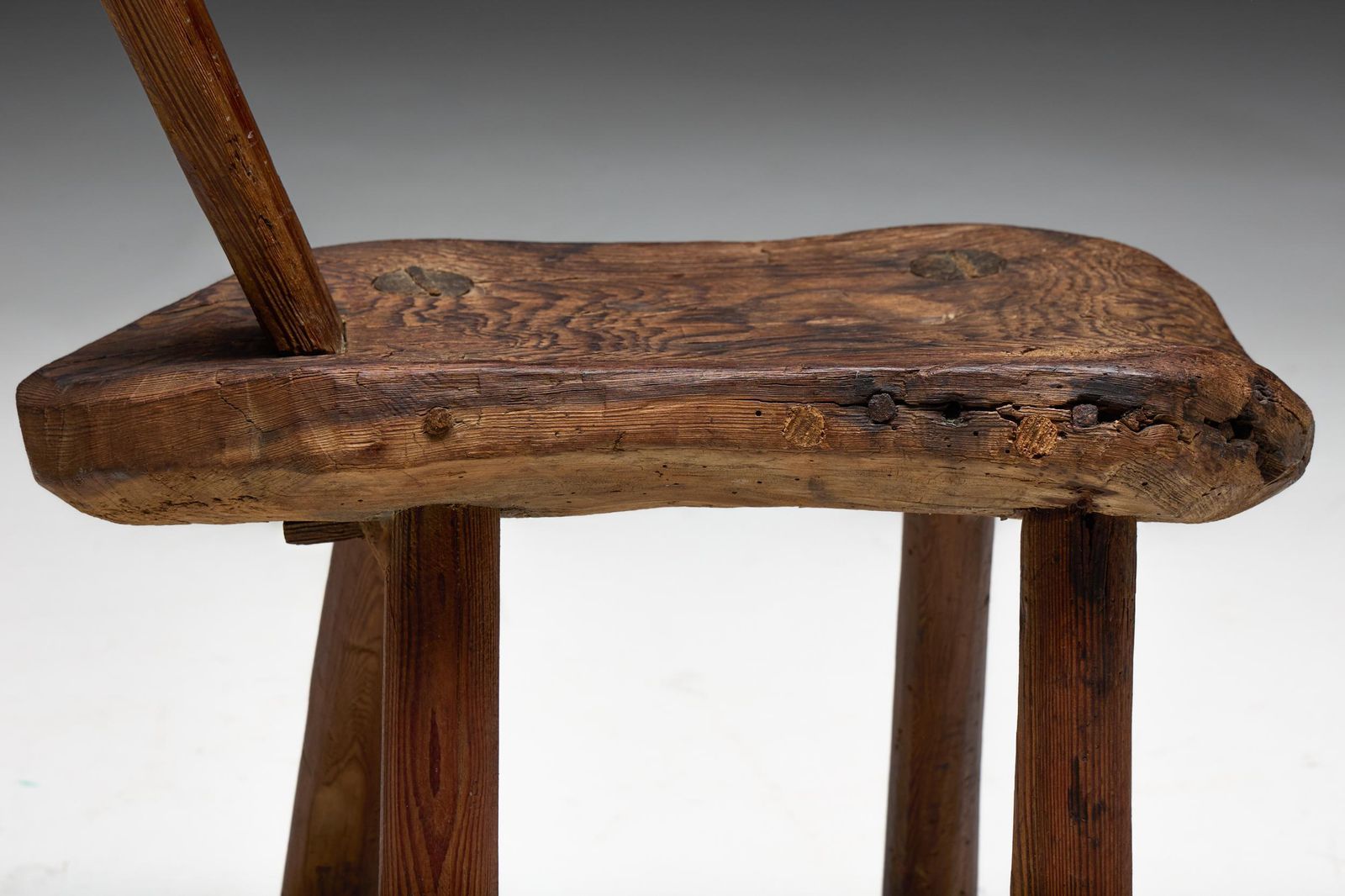 1101.0 Alpine Folk Art Chair, France, 19th Century photo