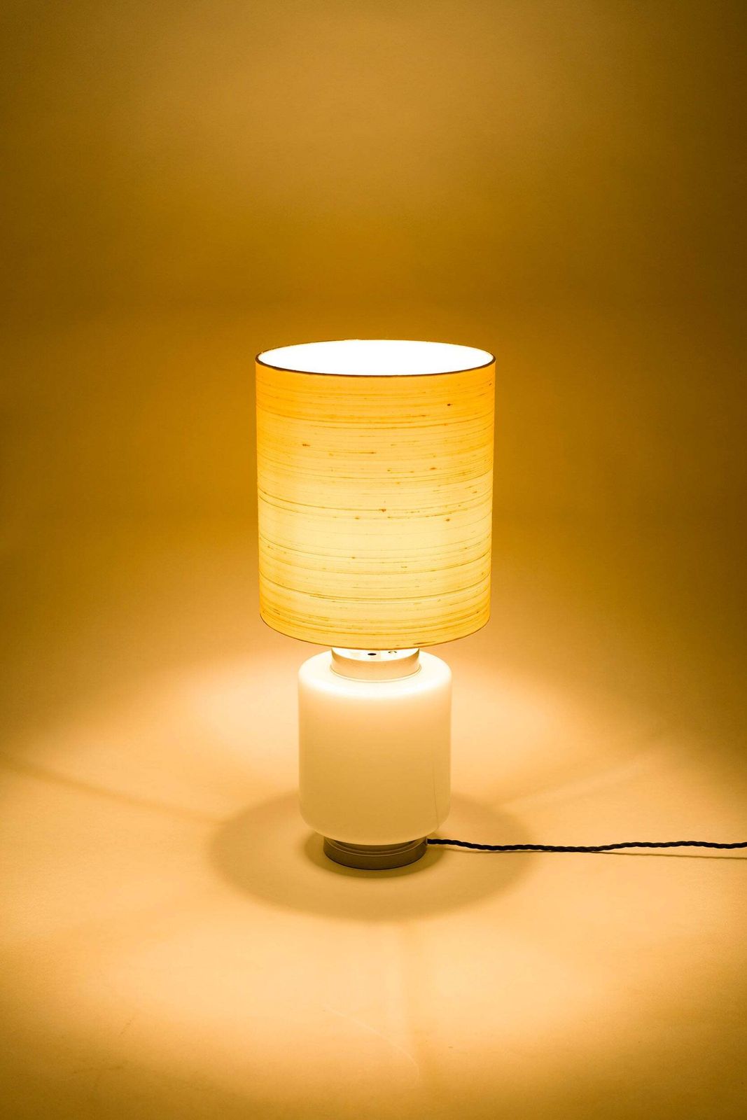 Pia Maria Giudetti, Stilnovo, Glass Nickel Table Lamp, Italy, 60s photo furniture