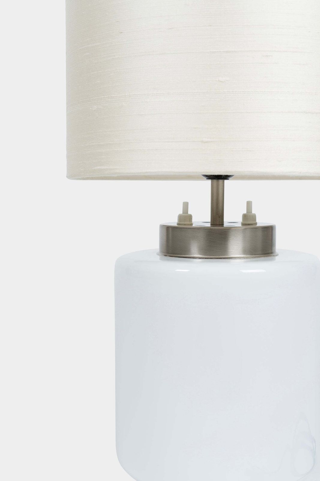 Lighting Pia Maria Giudetti, Stilnovo, Glass Nickel Table Lamp, Italy, 60s photo