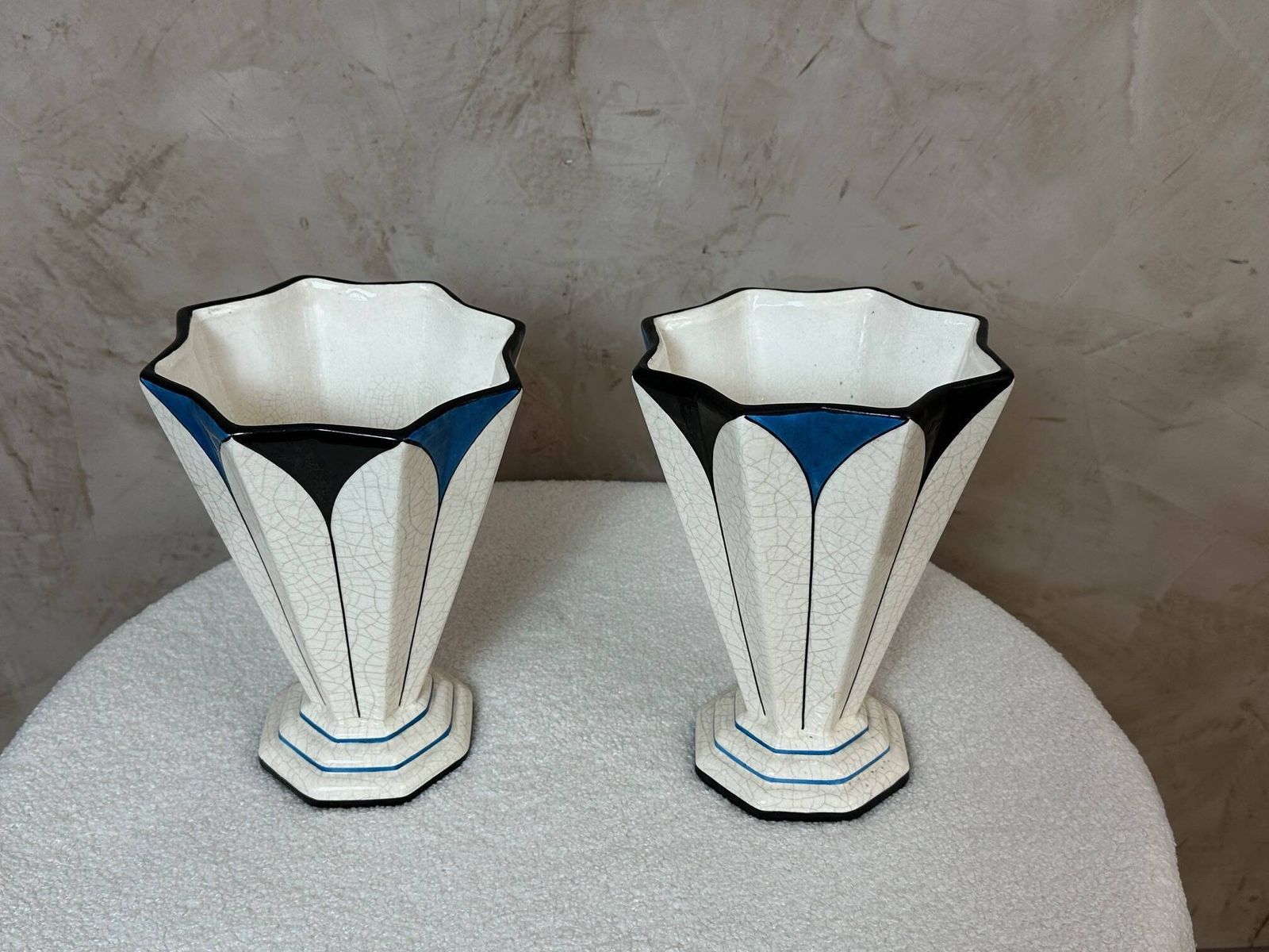 Pair Of Longwy Vases, 1920s, Vintage photo 433.0