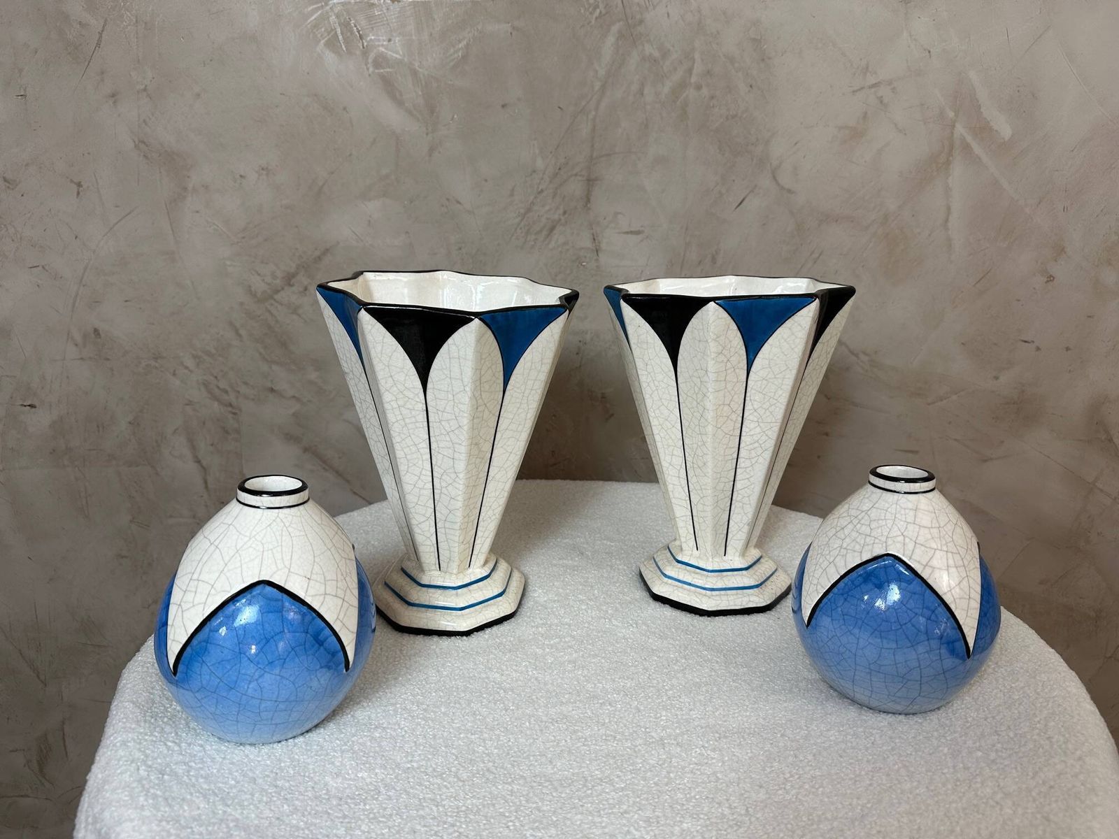 Home Decor Pair Of Longwy Vases, 1920s, Vintage photo