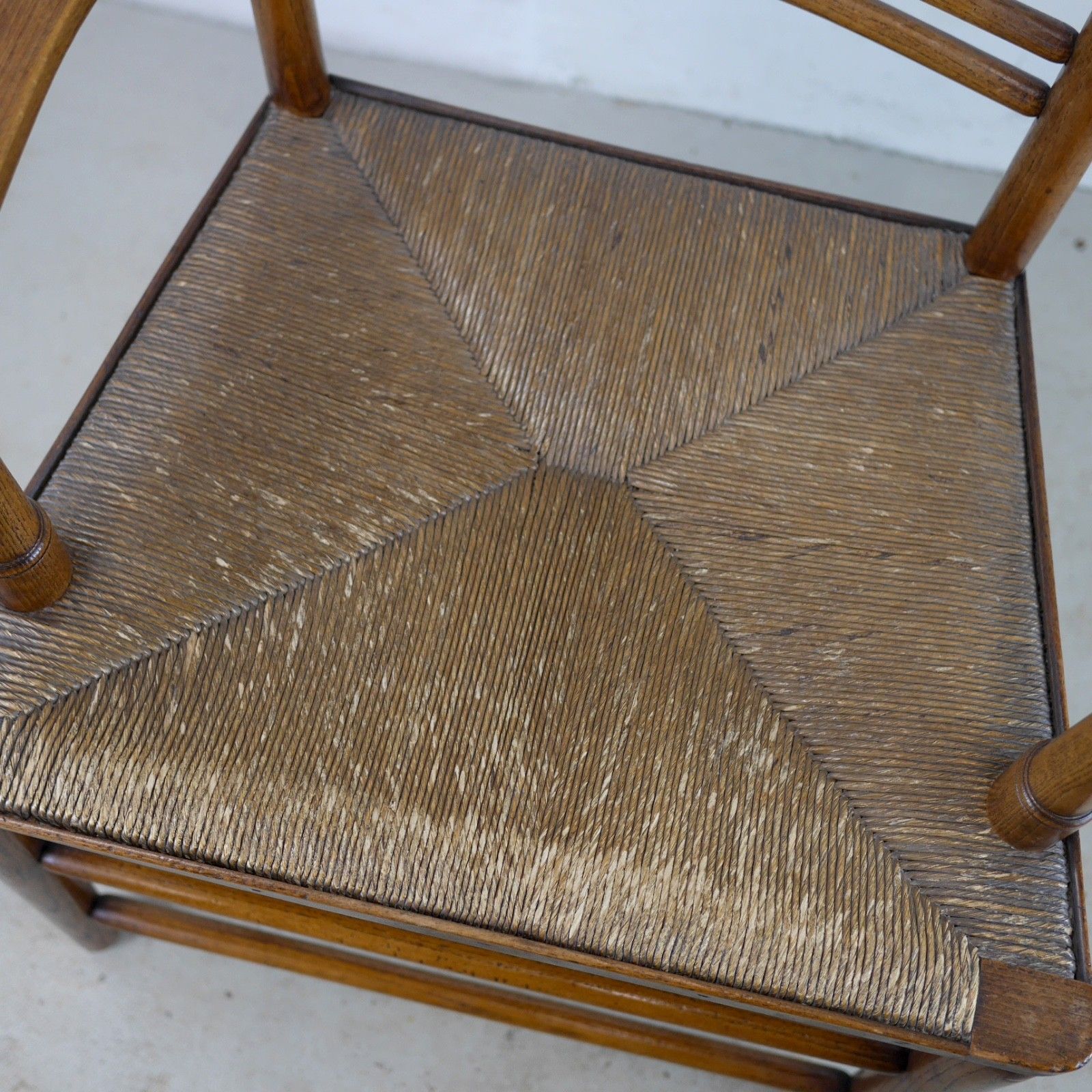 Antique Arts & Crafts Sussex Chair William Morris Style Rush Seat #103056 photo buy