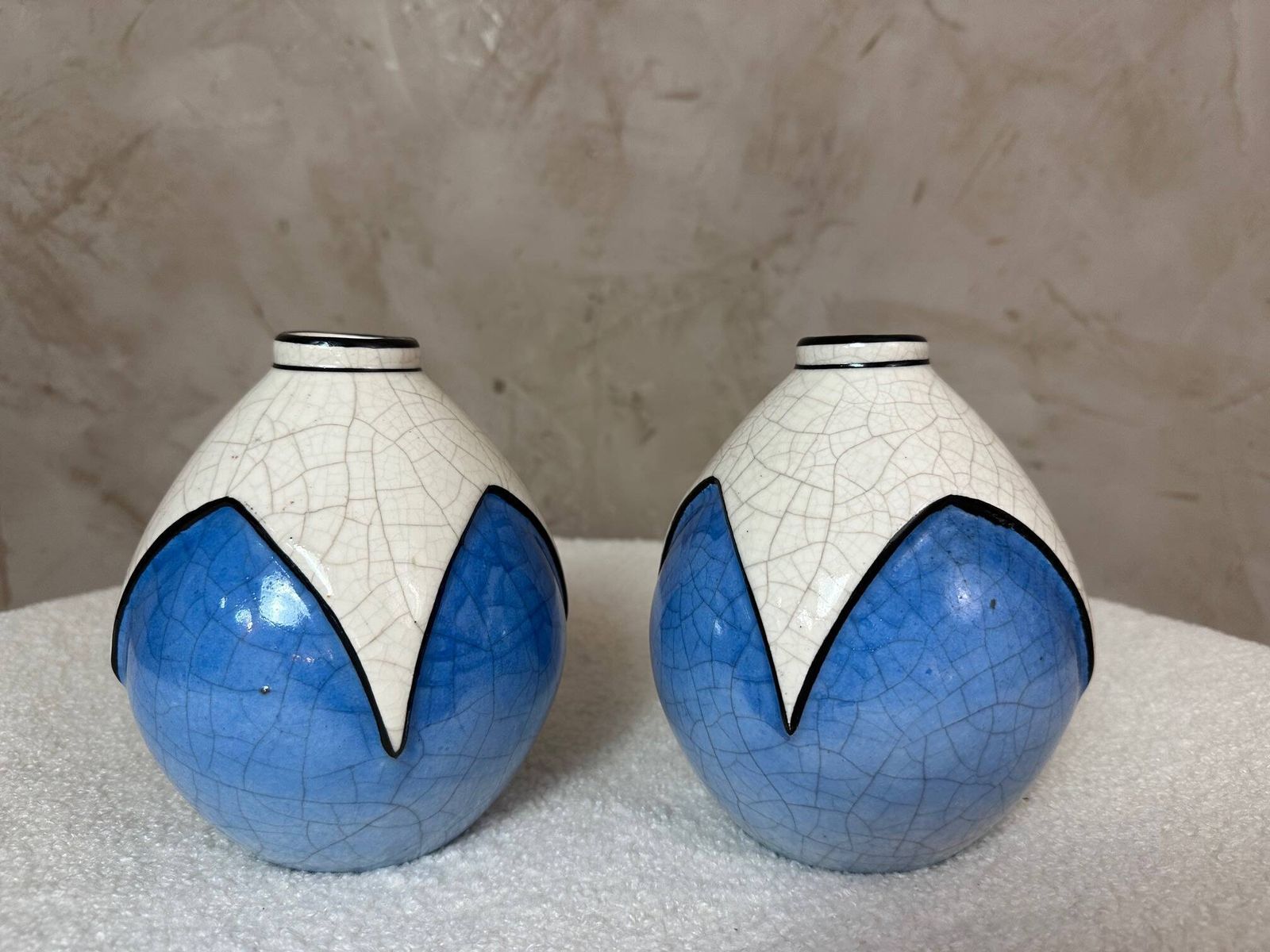 Page 1 Of 9 Pair Of Art Deco Vases photo vintage