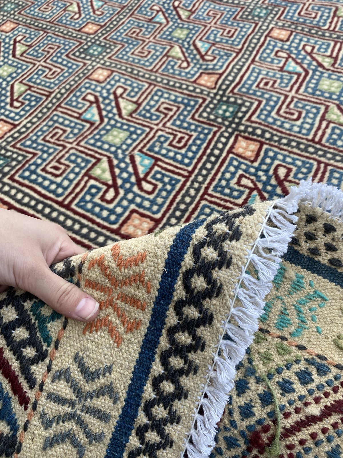 3x5 Multicolor Caucasian Soumak Flatweave Area Rug photo vinterior