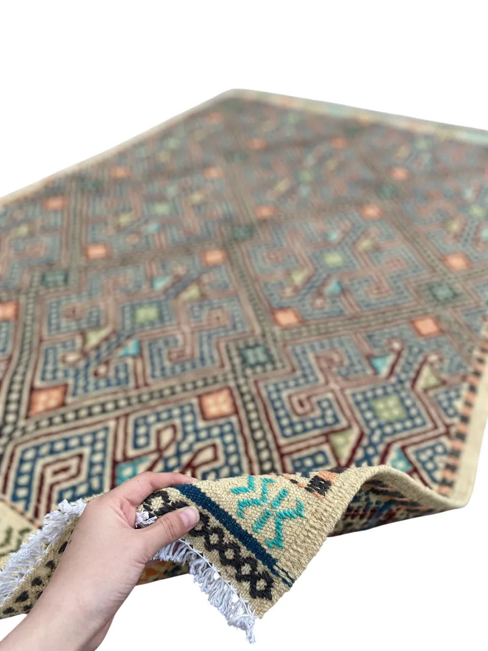 photo for sale 3x5 Multicolor Caucasian Soumak Flatweave Area Rug