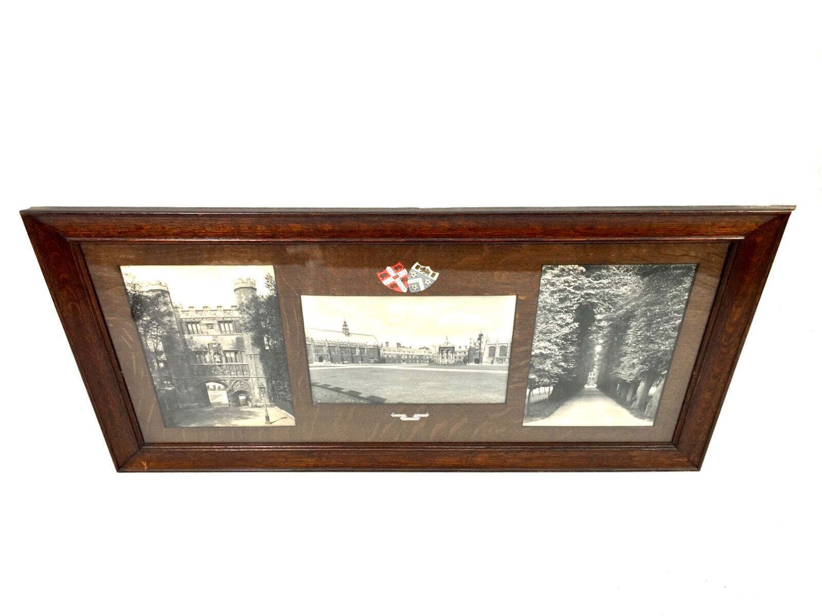 Antique Cambridge Trinity College Presentation Picture / Framed James Rossiter photo furniture