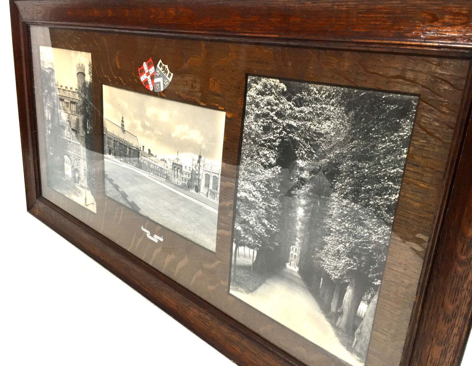 Antique Cambridge Trinity College Presentation Picture / Framed James Rossiter photo Art