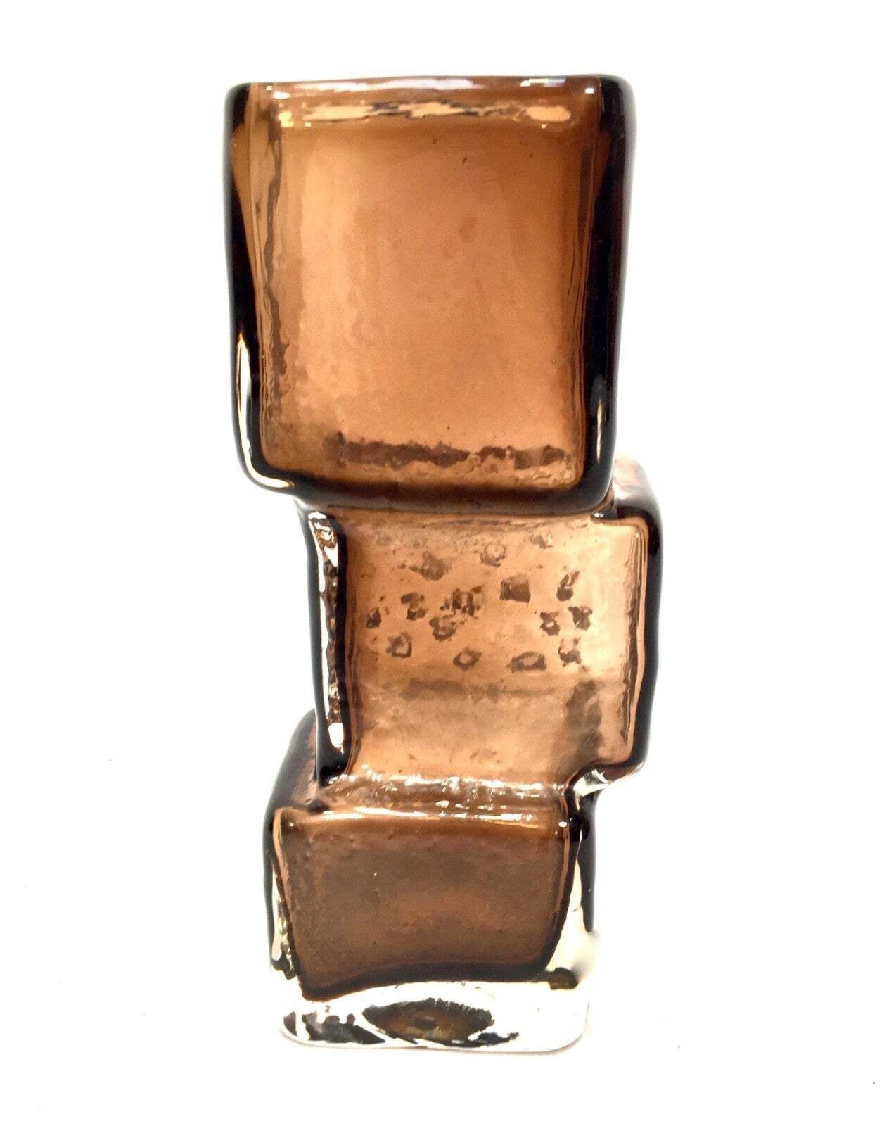 Whitefriars Geoffrey Baxter Drunken Bricklayer Vase In Cinnamon Brown No. 9673 photo vinterior