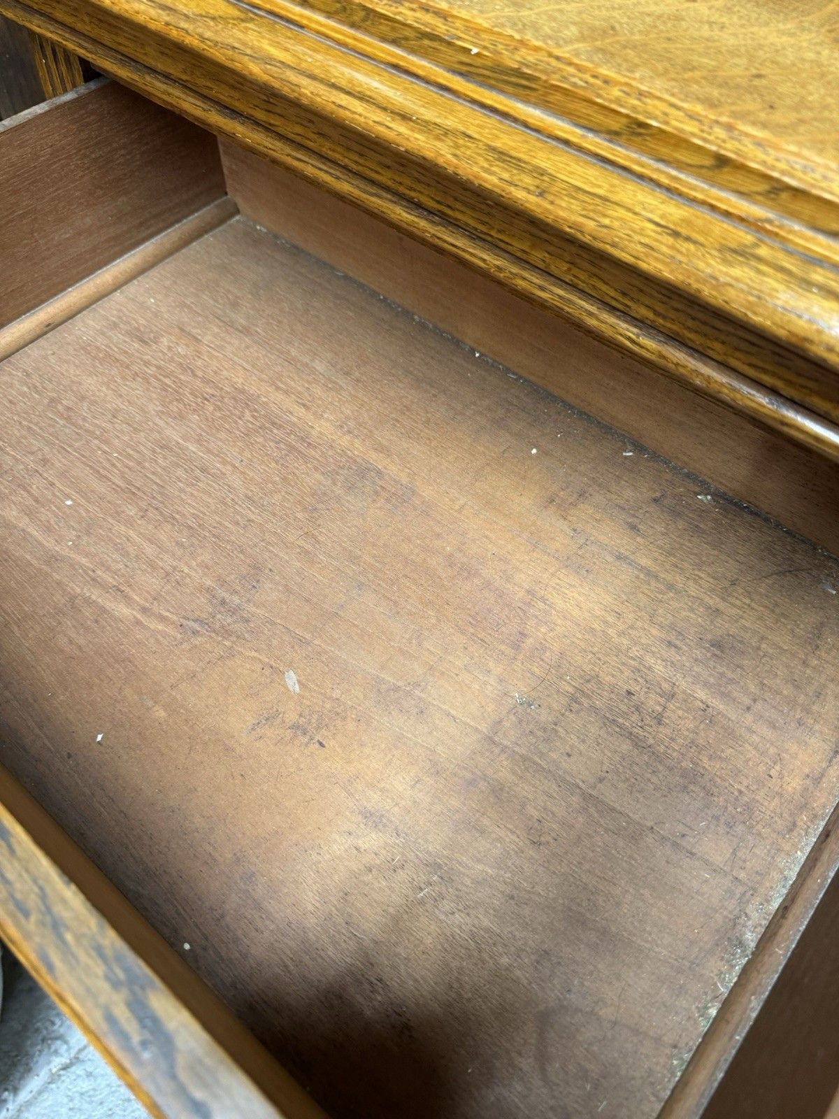 Victorian Solid Oak Breakfront Library Bookcase, Tv Stand, Sideboard Display photo vintage