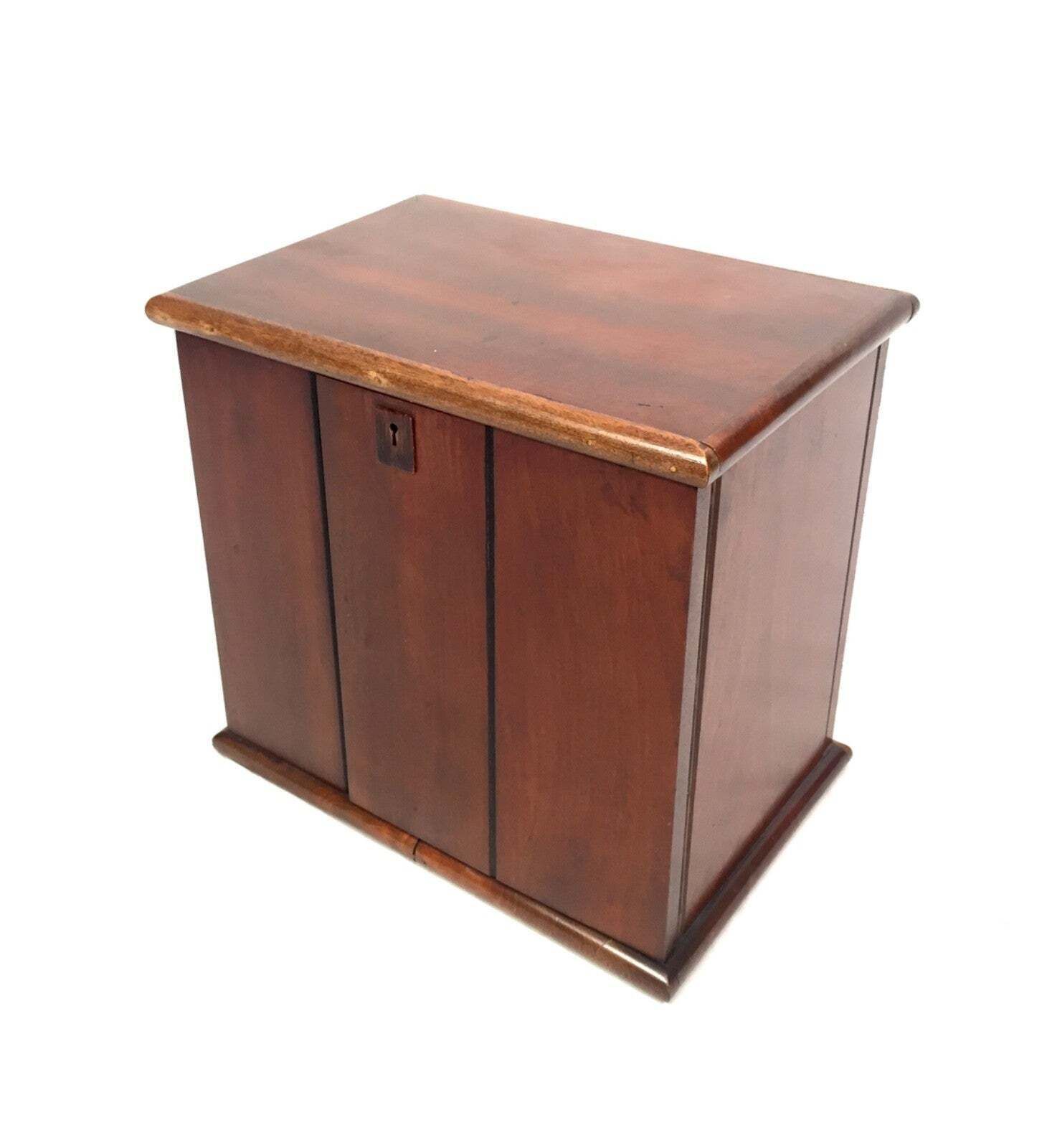 Antique Victorian Wooden Humidor Chest Of Drawers / Collectors Cabinet Box C1890 photo for sale