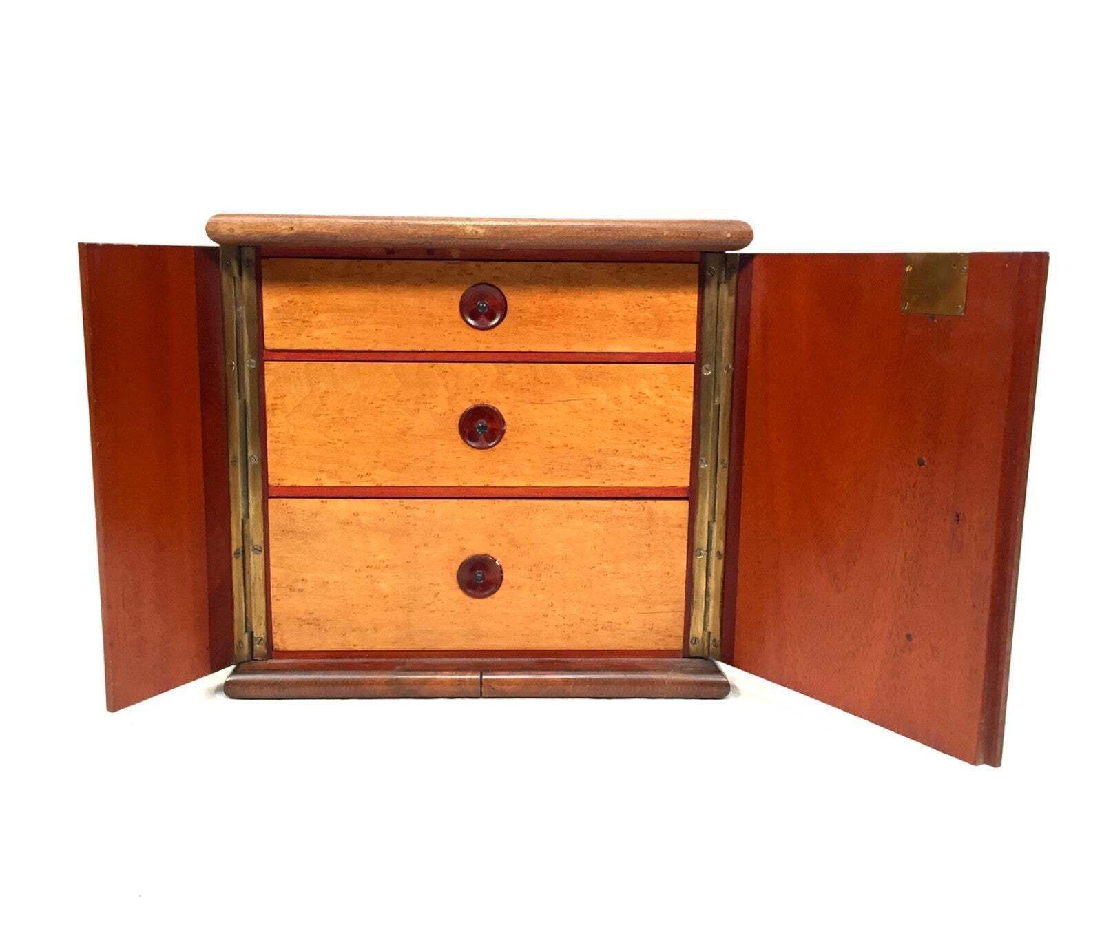 Antique Victorian Wooden Humidor Chest Of Drawers / Collectors Cabinet Box C1890 photo buy