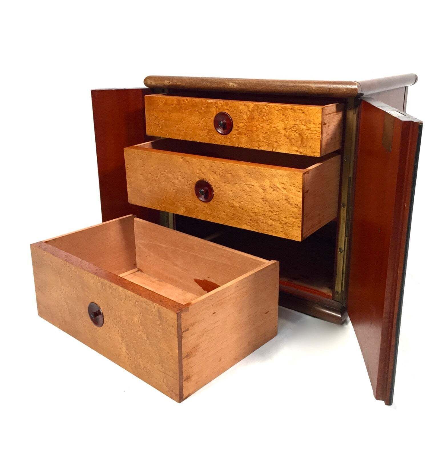 photo for sale Antique Victorian Wooden Humidor Chest Of Drawers / Collectors Cabinet Box C1890