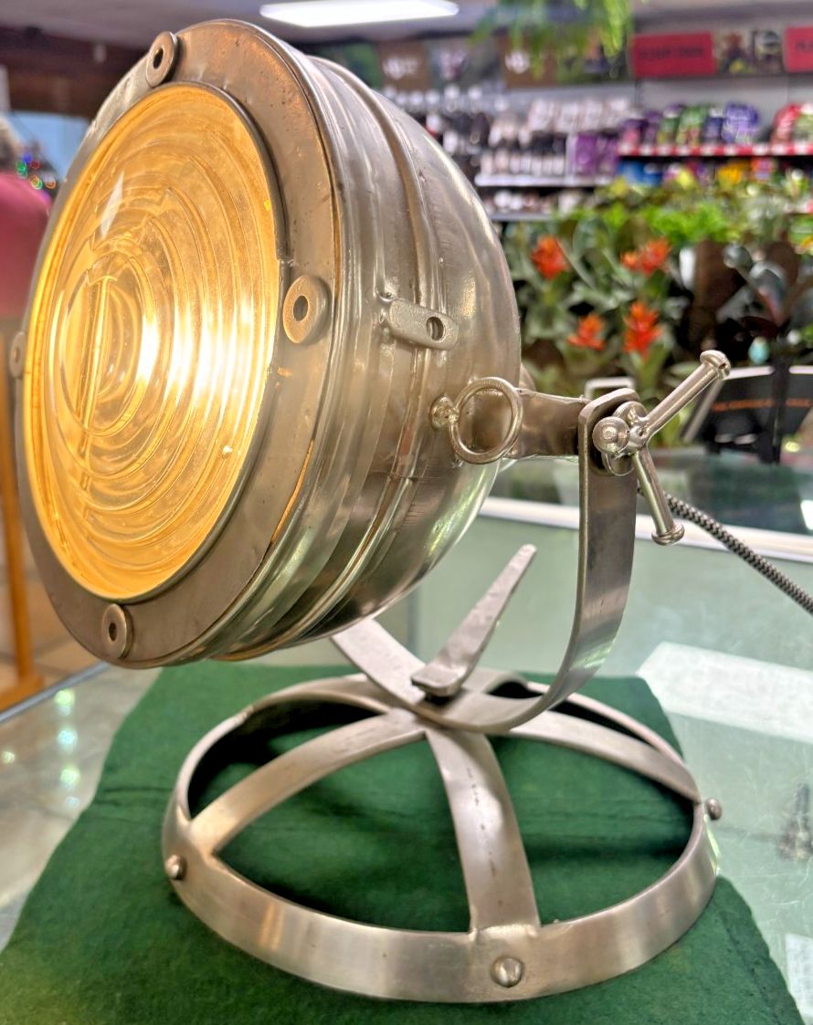 1990's Noble Lighting Company Stainless Steel Spotlight Lamp