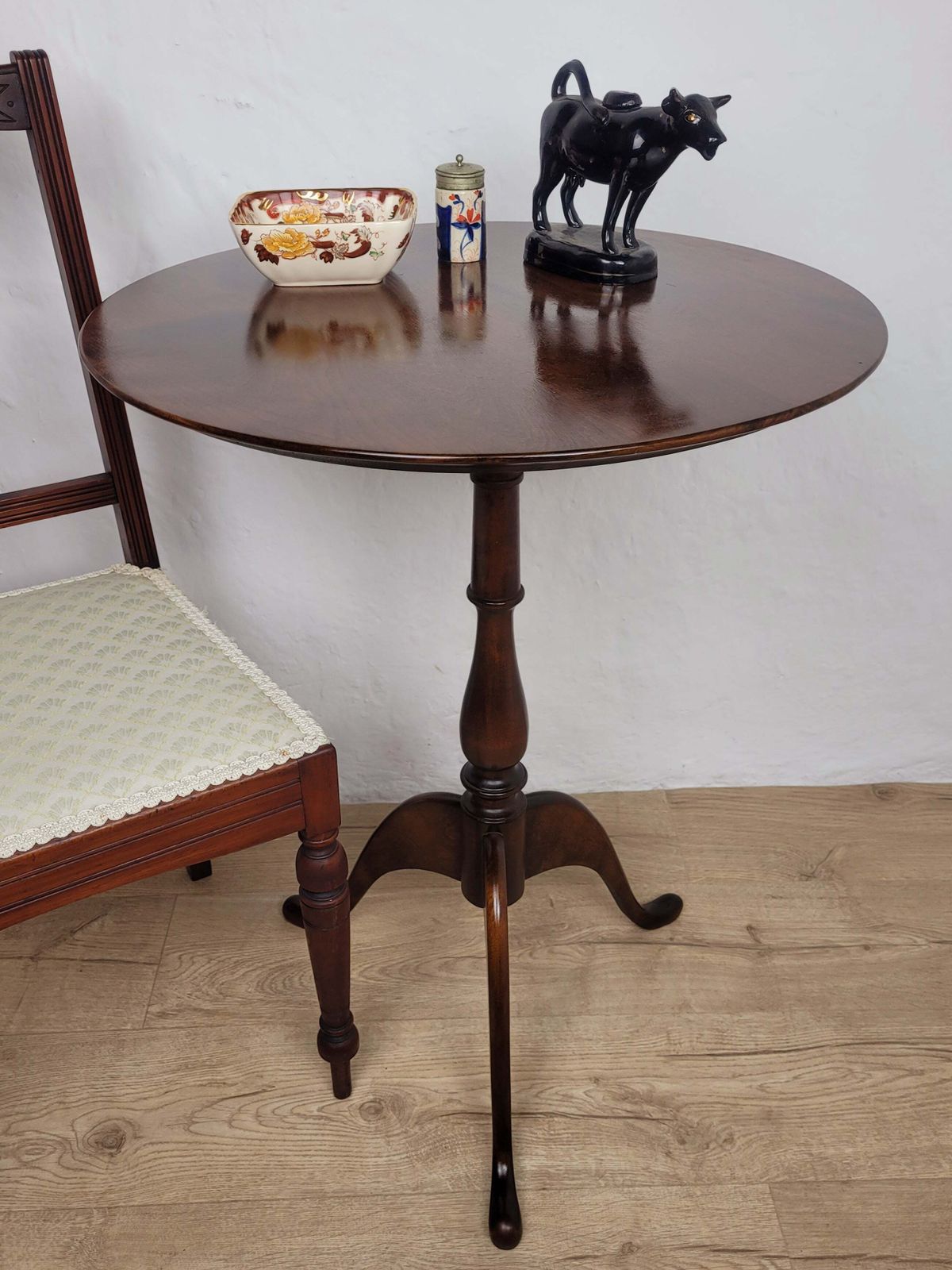 English Tripod Occasional Table Tilt Top Vintage Mid Century Postage Available photo furniture