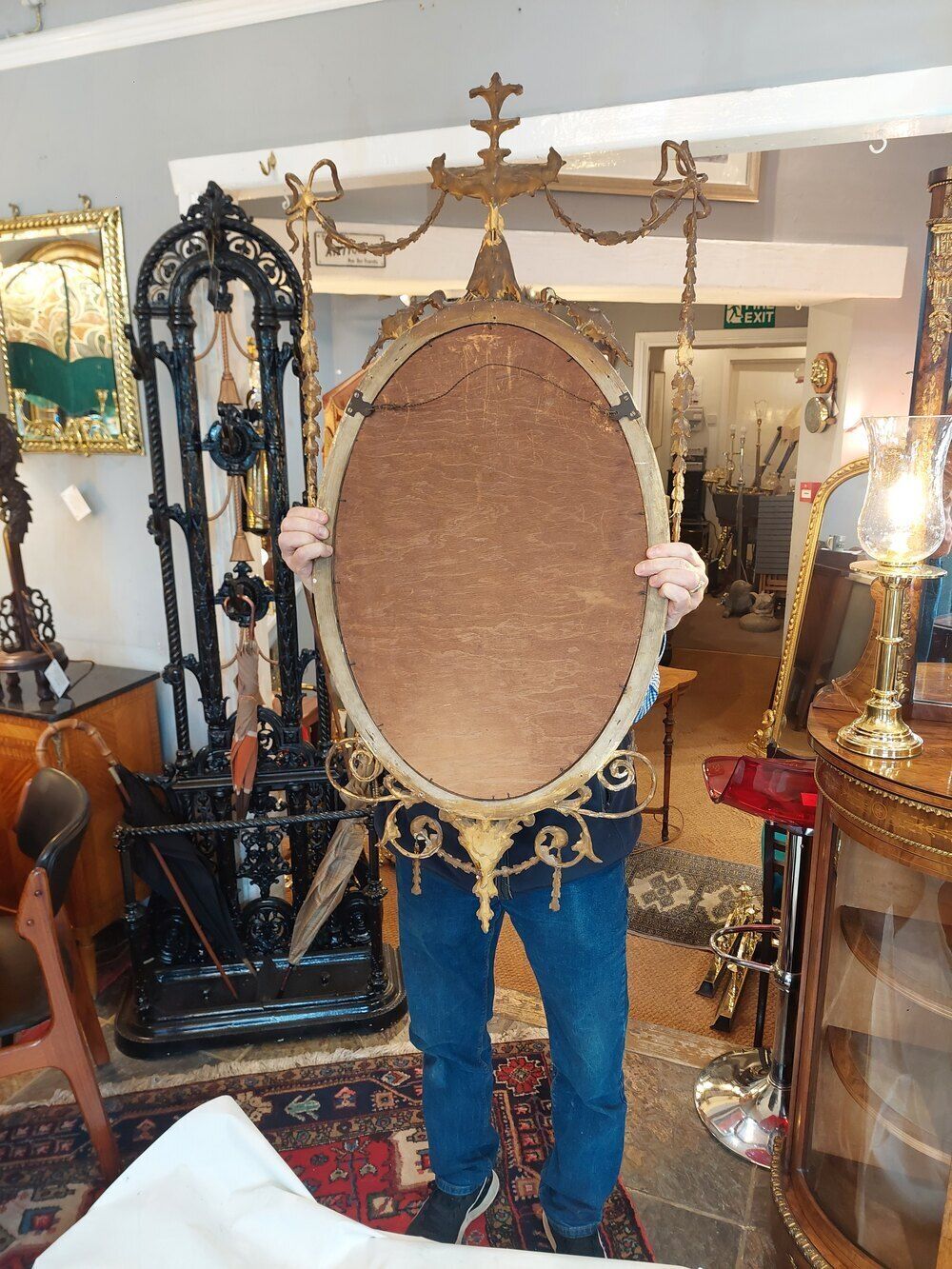Late Victorian Adam Revival Giltwood Wall Mirror photo vinterior