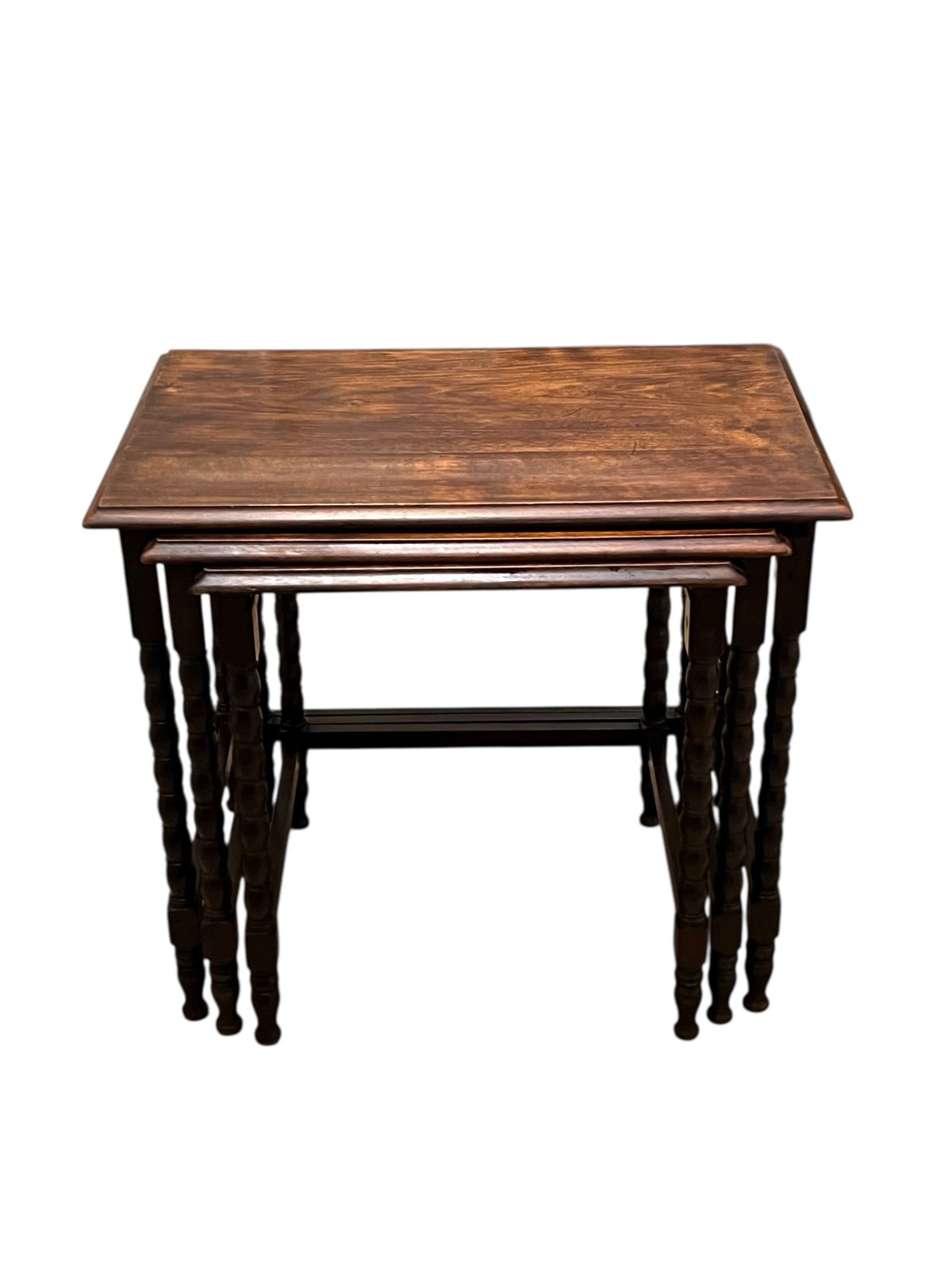 Antique Oak Ebonised Nest Of Tables photo for sale