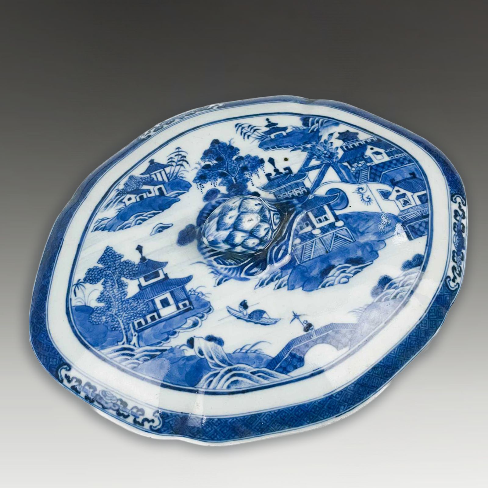 Chinese Qianlong 18thc Tureen Lids 4  Large Lids 27cm Superb Wall Decoration photo Art