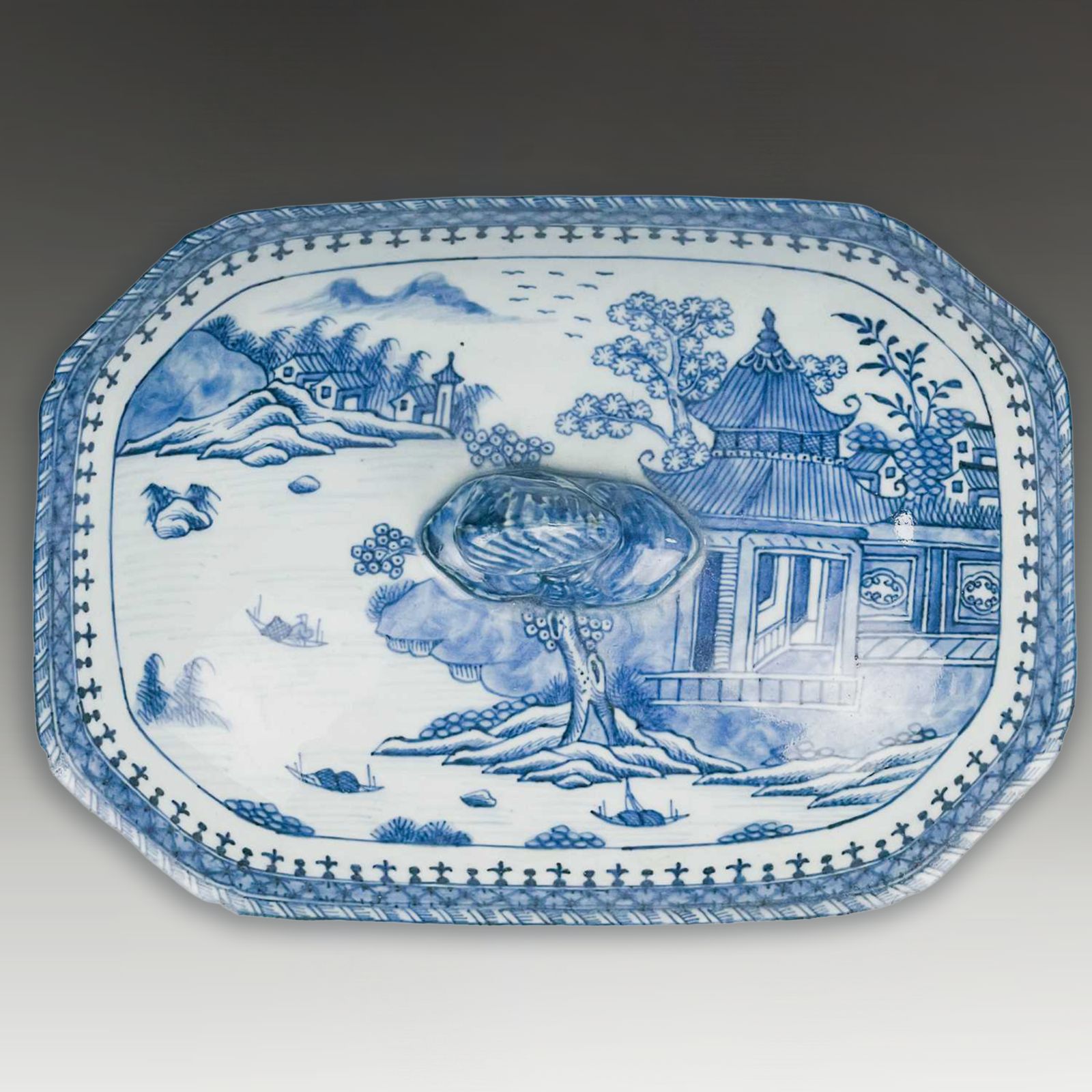 Chinese Qianlong 18thc Tureen Lids 4  Large Lids 27cm Superb Wall Decoration photo vinterior