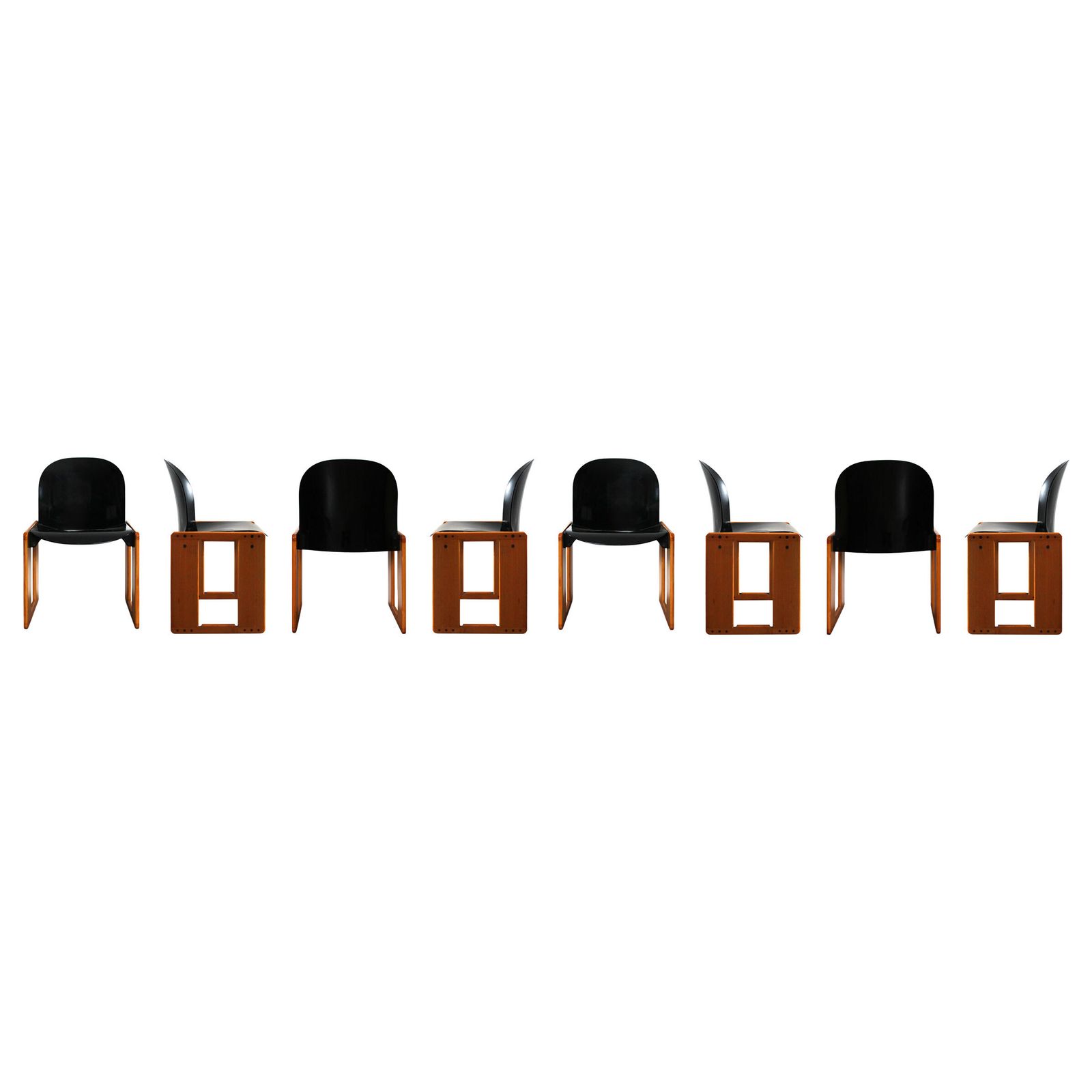 Set Of 8 Dialogo Chairs By Afra & Tobia Scarpa For B&B Italia, 1973 photo Furniture