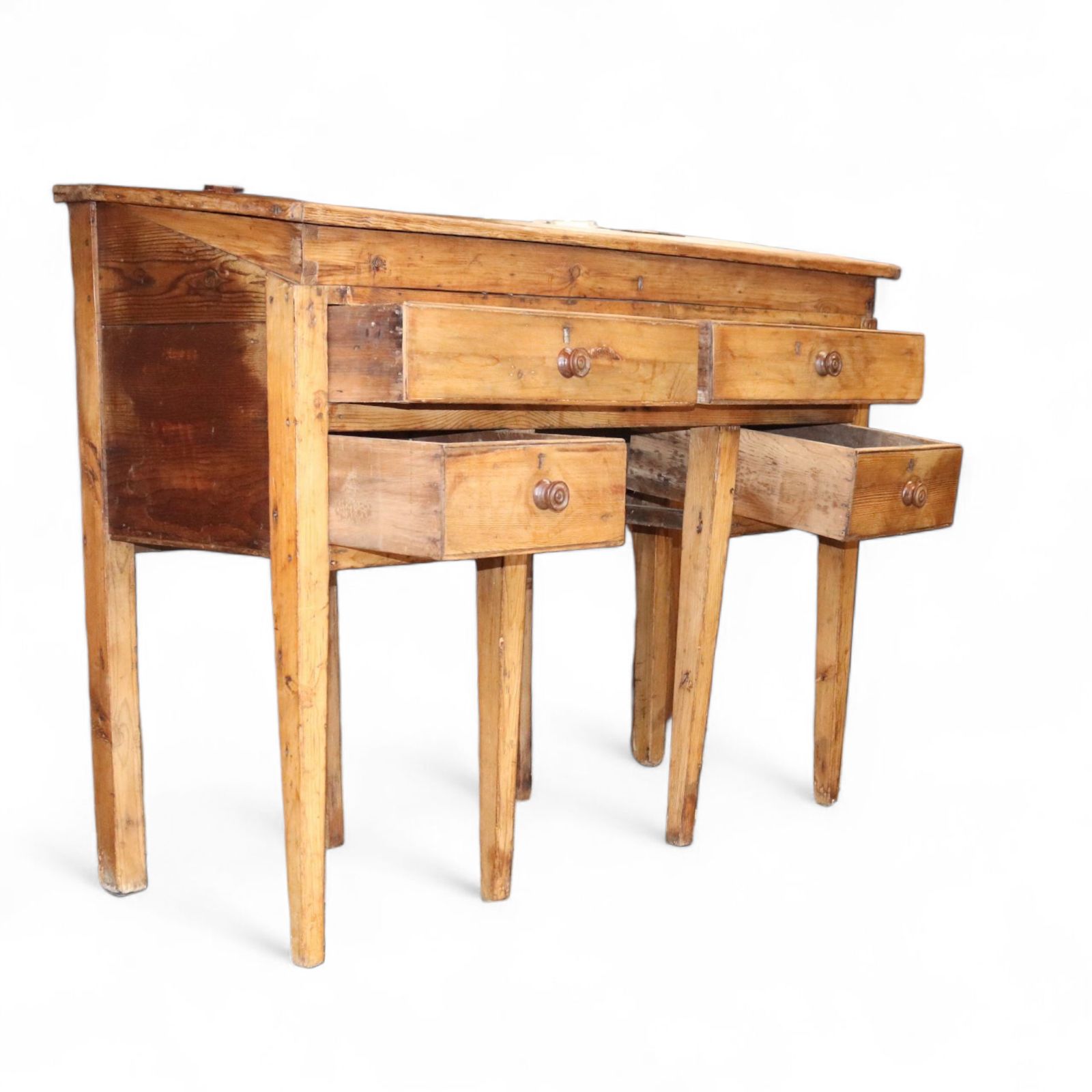 photo furniture Victorian Antique Pine Clerks Desk Sloped Top Standing Desk