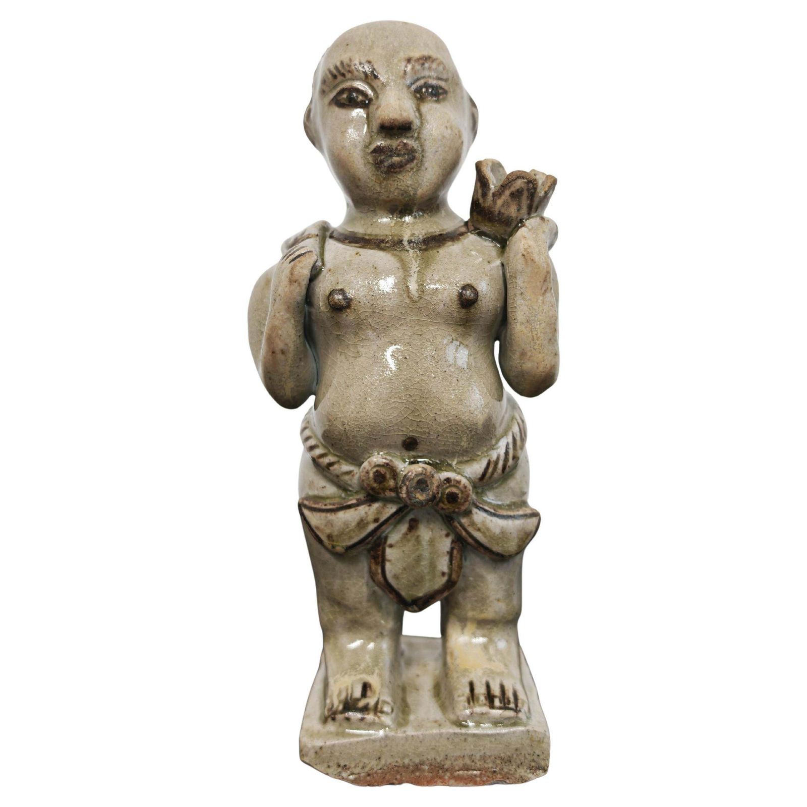 Chinese Unusual Song Dynasty Style Cizhou Pottery Figure, 18th Century