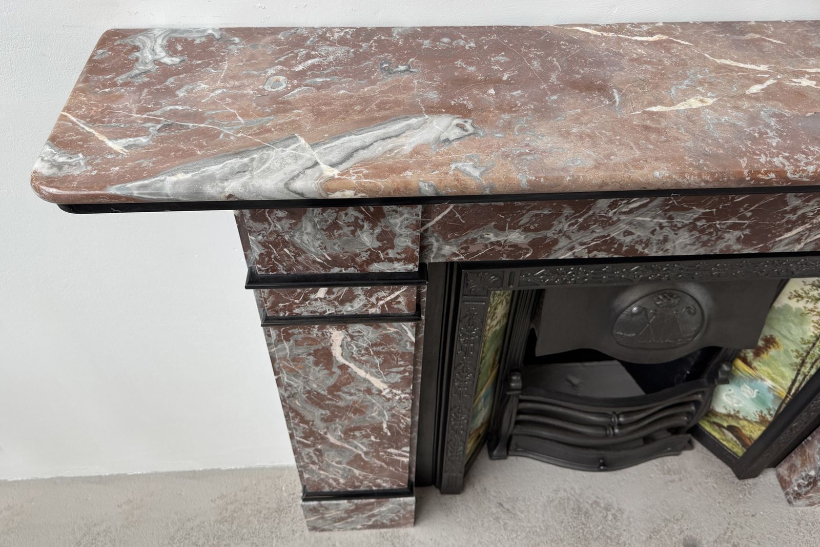 Antique Victorian Fireplace Surround In Rouge Royal Marble photo vinterior
