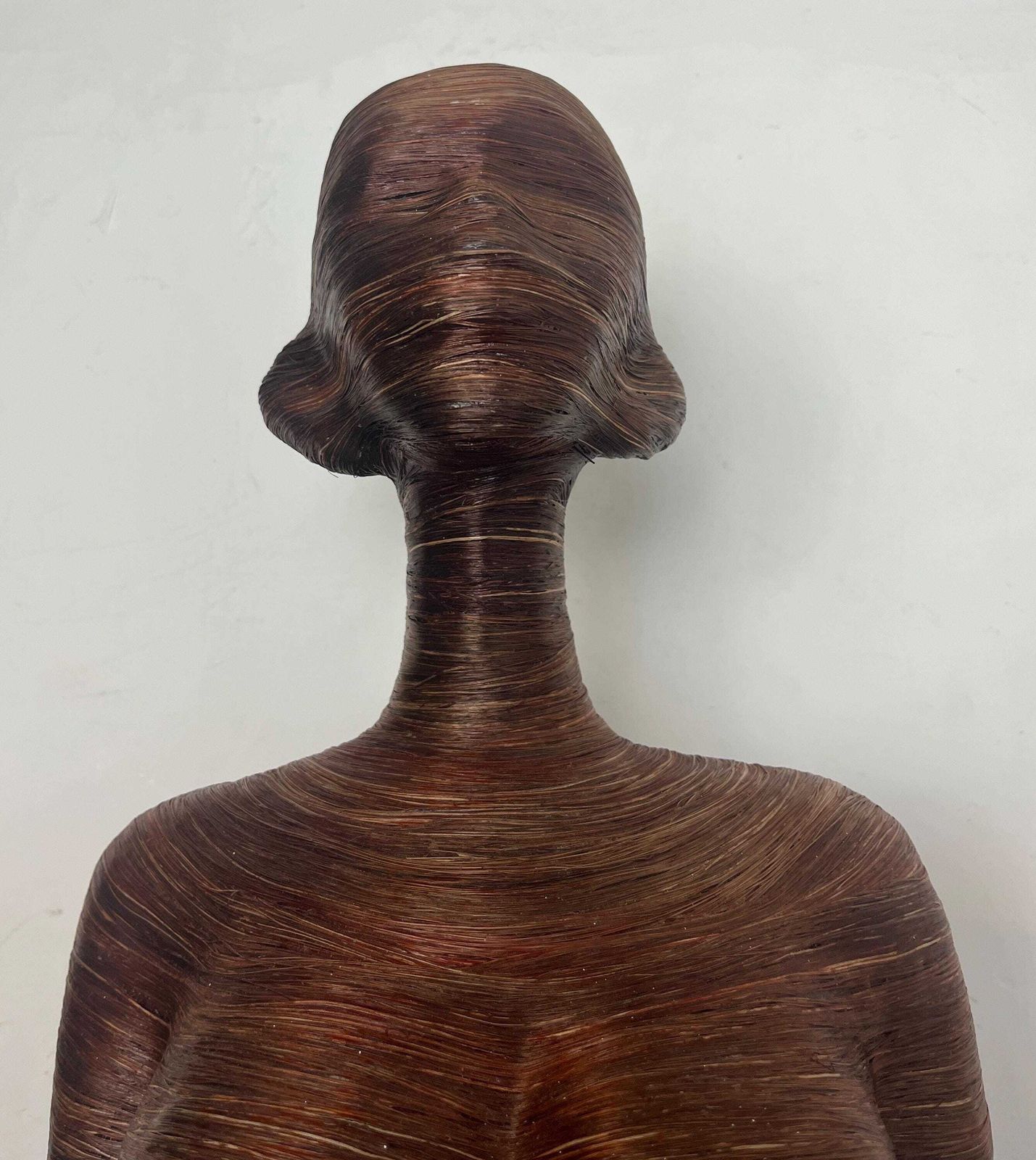 Large Abstract Contemporary Lady Sculpture, Rattan Fibre Figure, Lara Brown Designer Art photo for sale