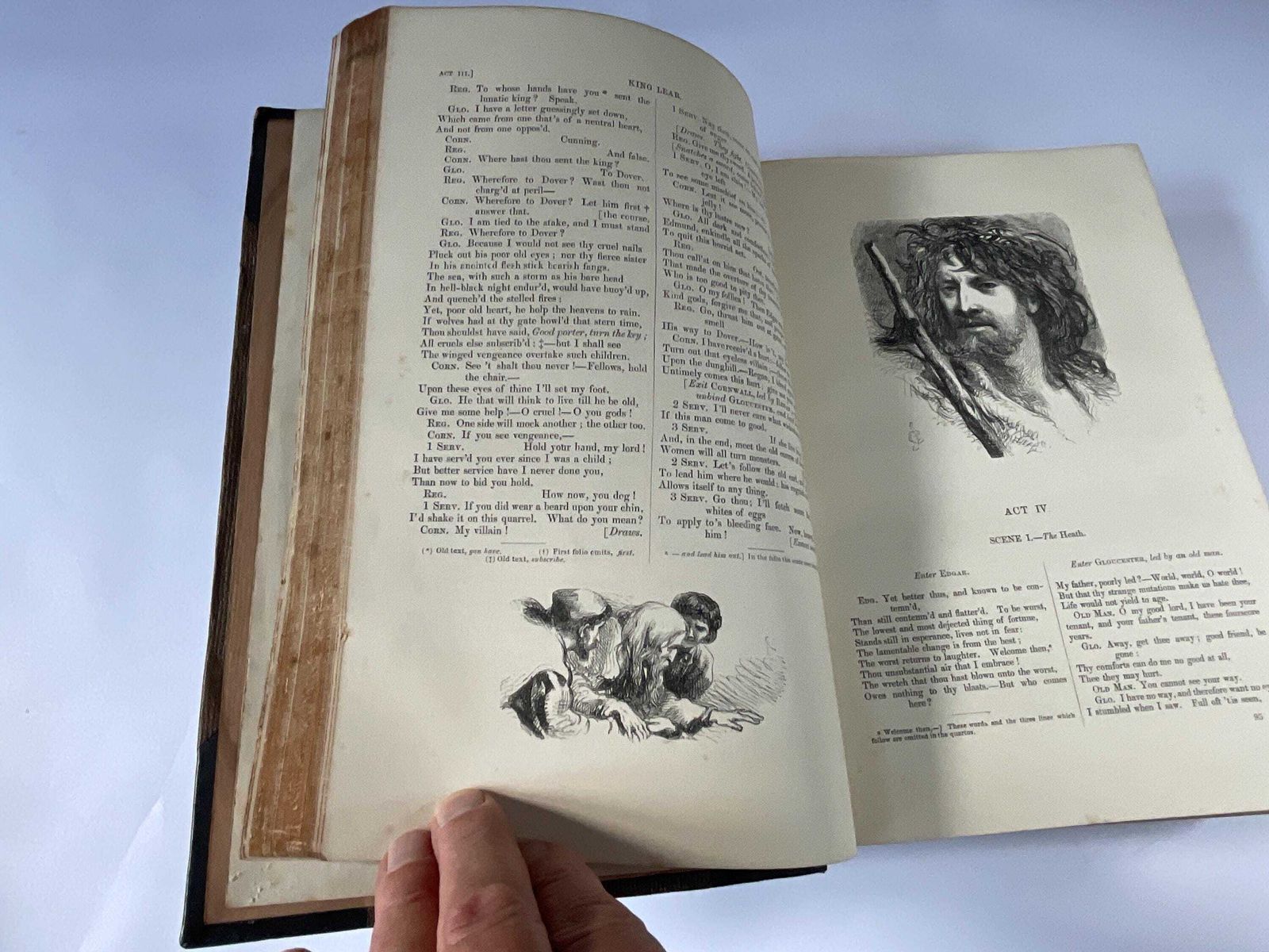 photo for sale Antique Book Set, 'The Works Of Shakespeare' Edited By Chess Master Howard Staunton 1861, 3 Volumes