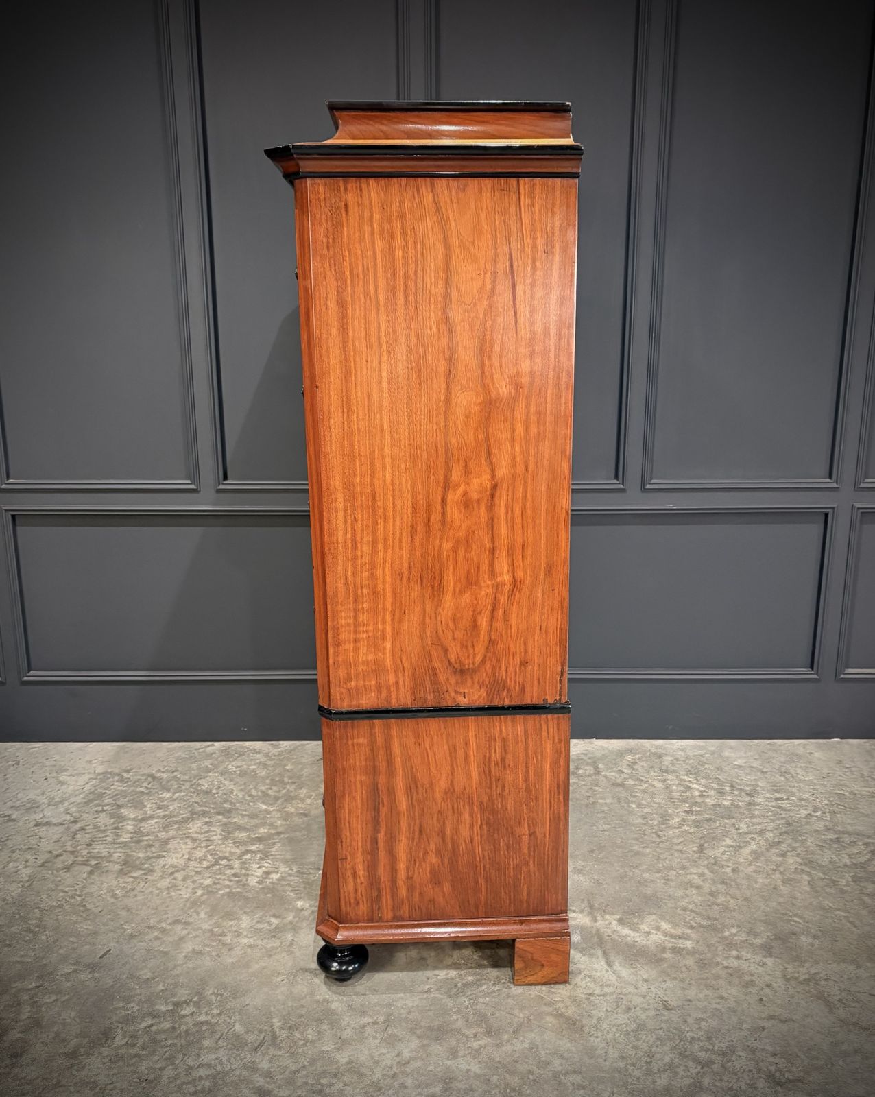 19th Century Walnut Tall Chest Of Drawers photo vintage