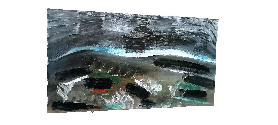 Abstract Painting Oil On Canvas Simone Ciani 80x50 Cm photo for sale