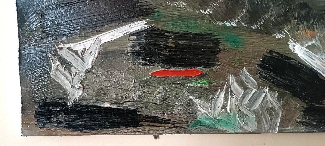 Abstract Painting Oil On Canvas Simone Ciani 80x50 Cm photo Art