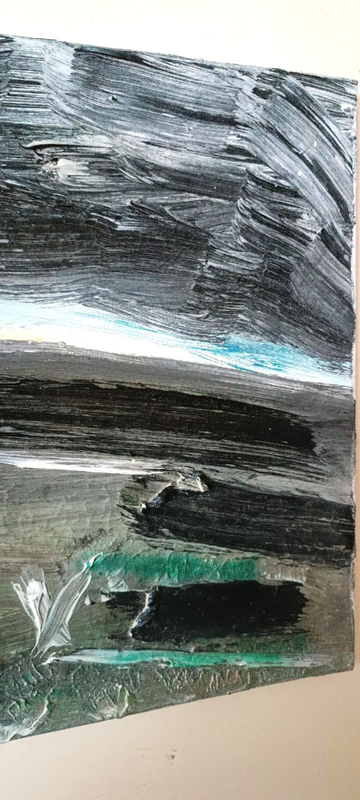 Abstract Painting Oil On Canvas Simone Ciani 80x50 Cm photo vinterior